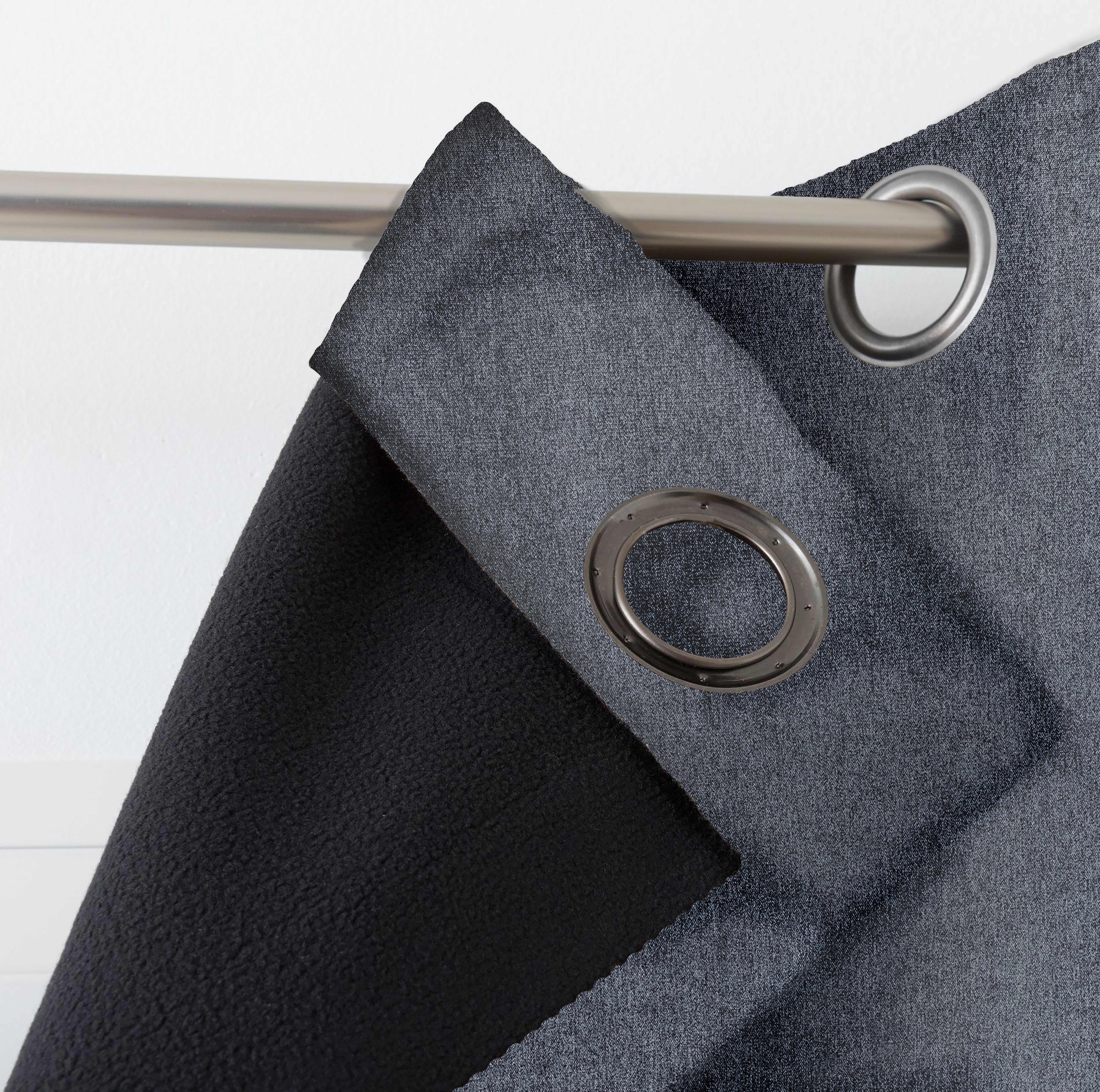 Rideau occultant thermique, Alaska, gris H.260 x l.140 cm - 2