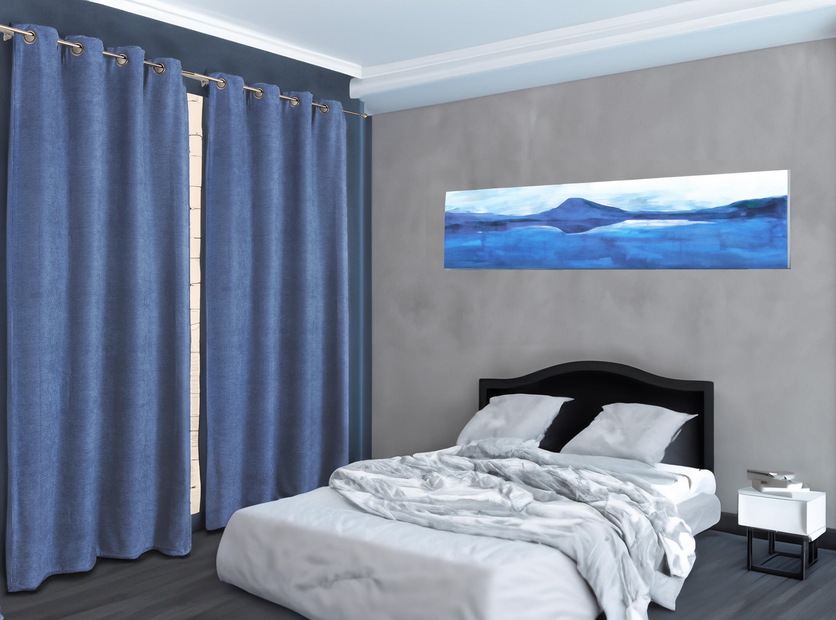 Rideau occultant thermique, Alaska, bleu H.260 x l.140 cm - 5