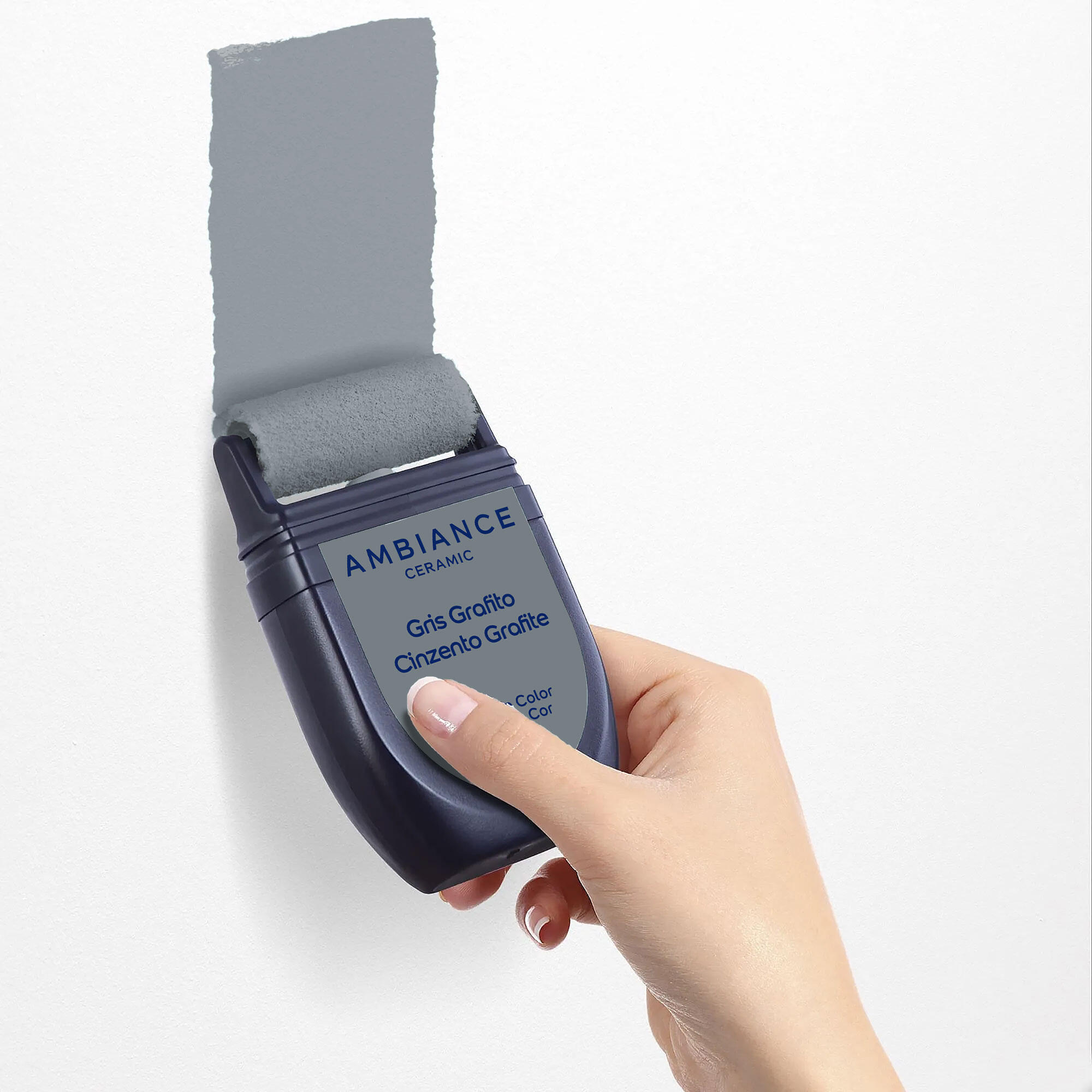 Tester de pintura Ambiance Ceramic BRUGUER color gris grafito mate profundo 30ml para paredes y techos - 2