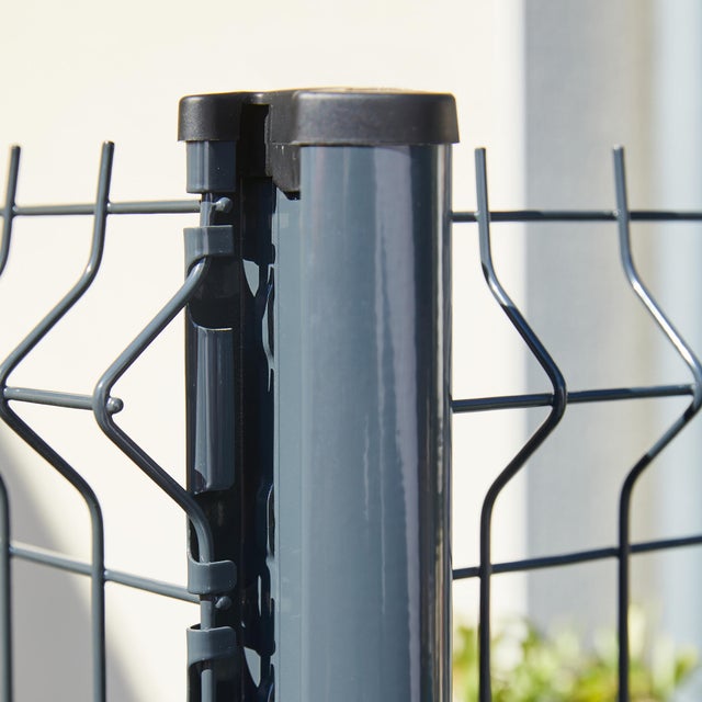 Poteau NATERIAL Gris - 7016, H.220 x P.6.9 cm