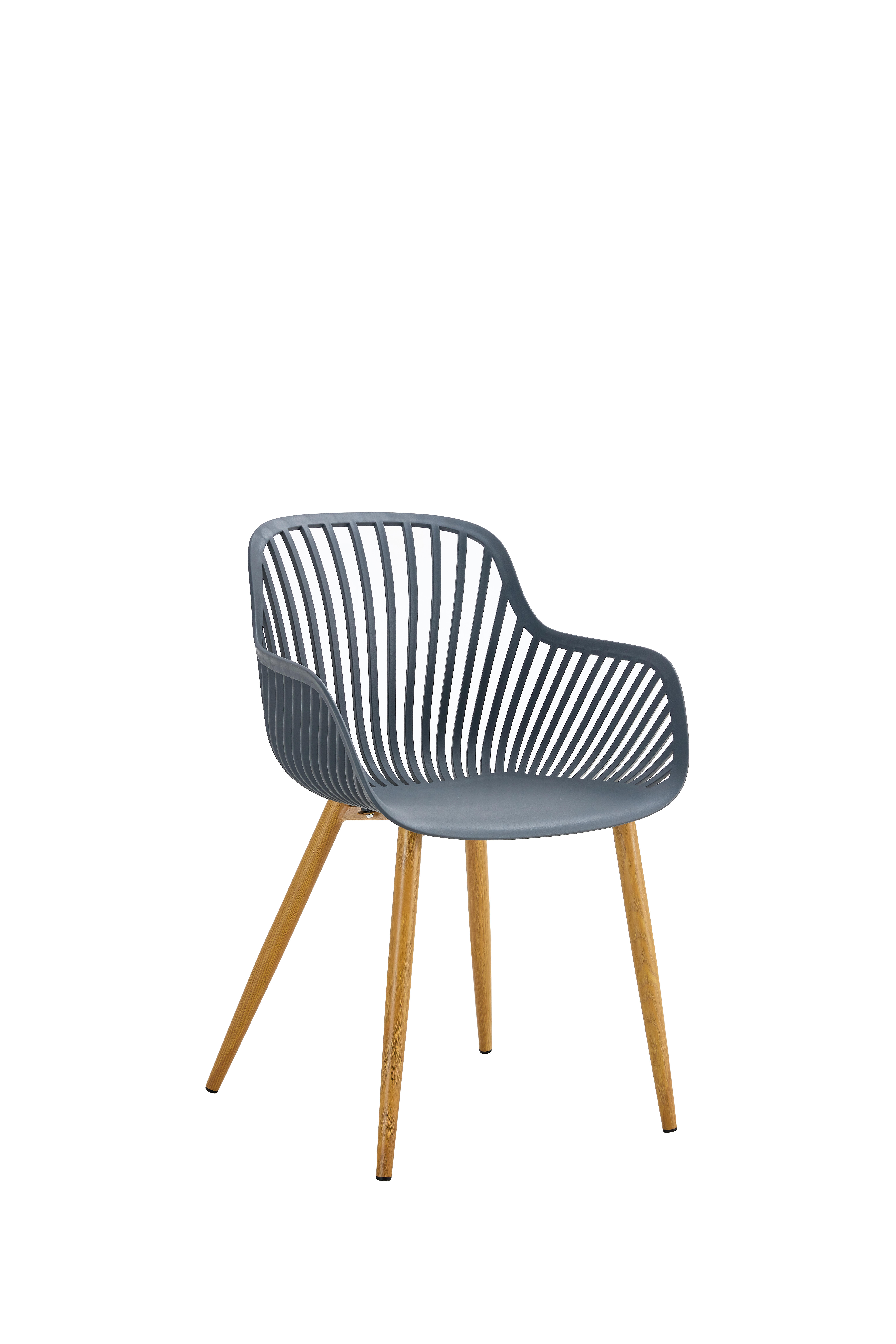 silla de jardin sin cojin de resina acero verona gris