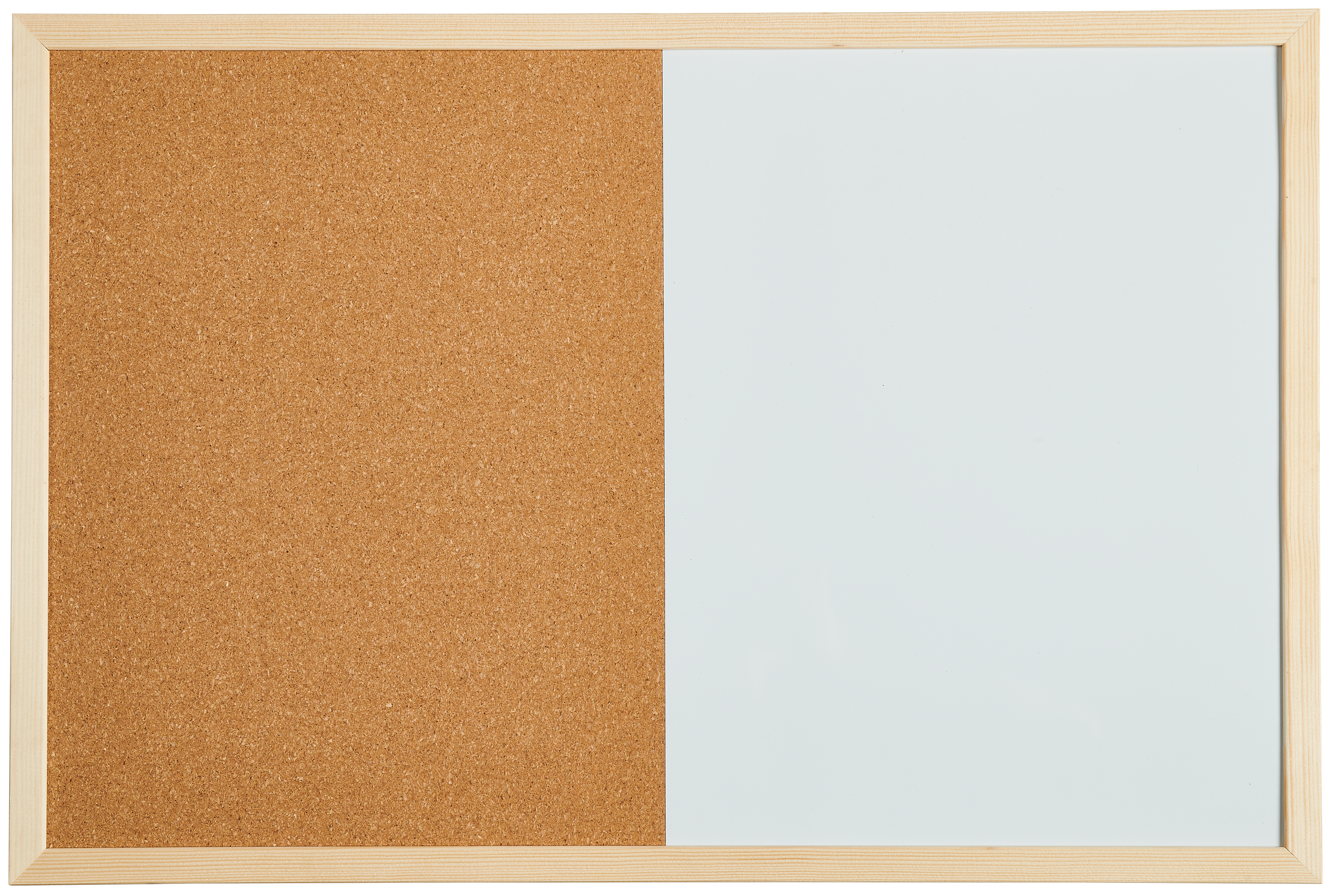 Tablica korkowo-suchościeralna w drewnianej ramie 60 x 40 cm z pinezkami