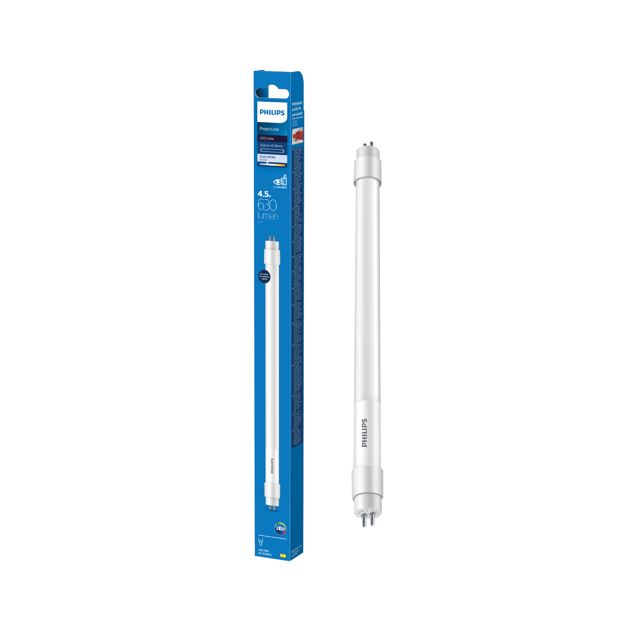 Świetlówka LED T5 G5 4,5 W 30 cm Neutralna biel Philips