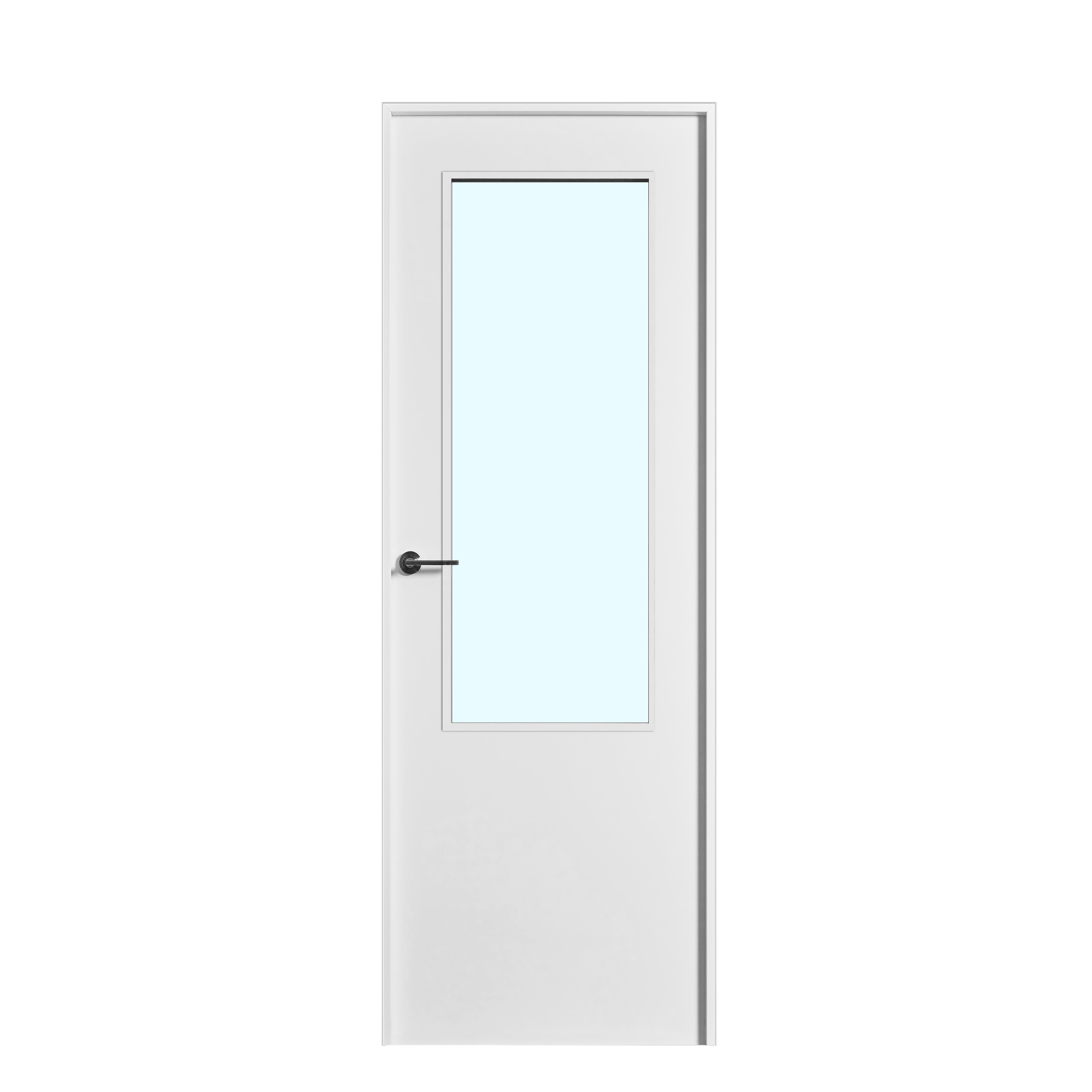 BLOCO DE PORTA LACADO BRANCO C/ ABERTURA PARA VIDRO 200X80CM ESQUERDA - 2