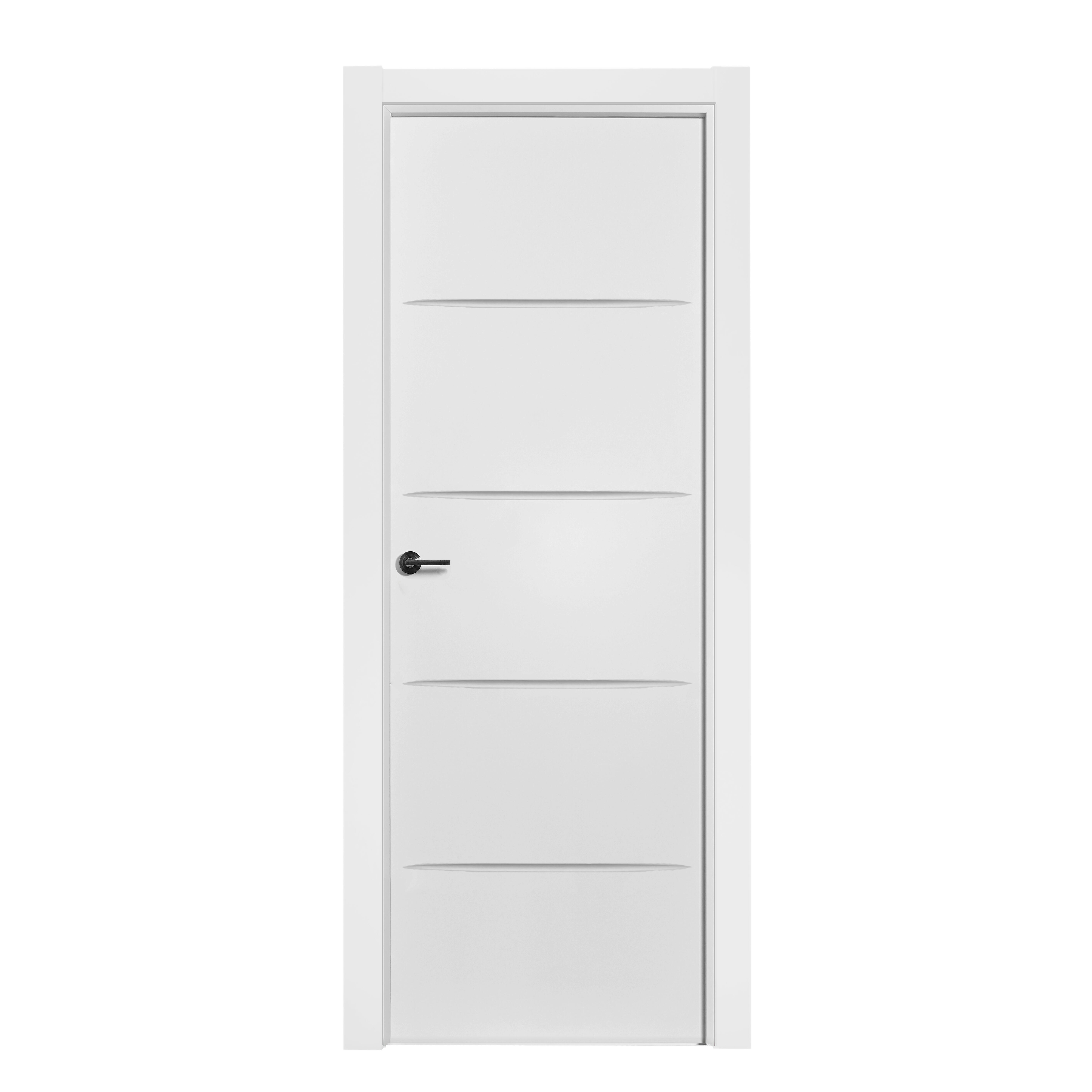 BLOCO DE PORTA LACADO BRANCO LU-5 200X70CM DIREITA - 2