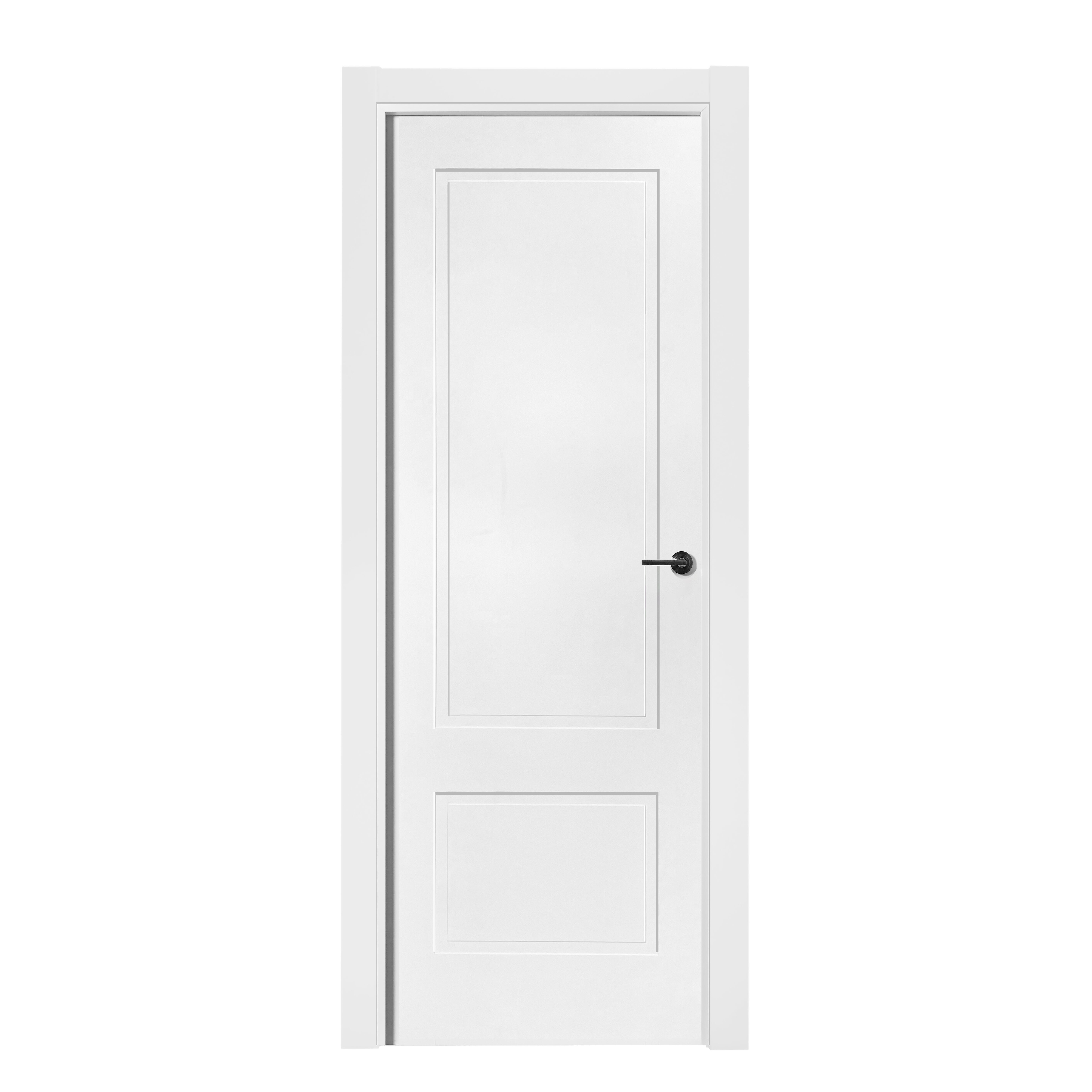 BLOCO DE PORTA LACADO BRANCO 2 QUADROS 200X75CM ESQUERDA - 2