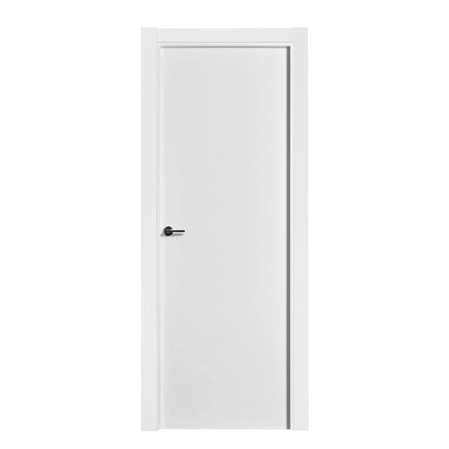 BLOCO DE PORTA LACADO BRANCO LISA 200X65CM DIREITA