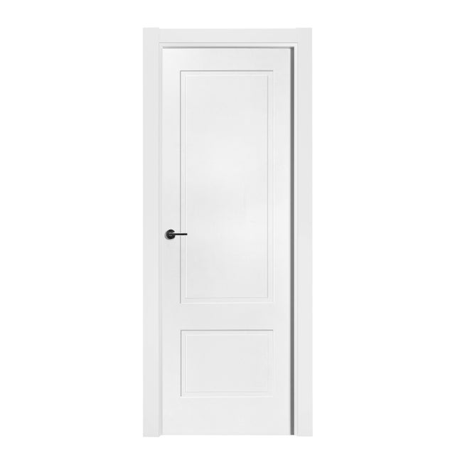 BLOCO DE PORTA LACADO BRANCO 2 QUADROS 200X80CM DIREITA