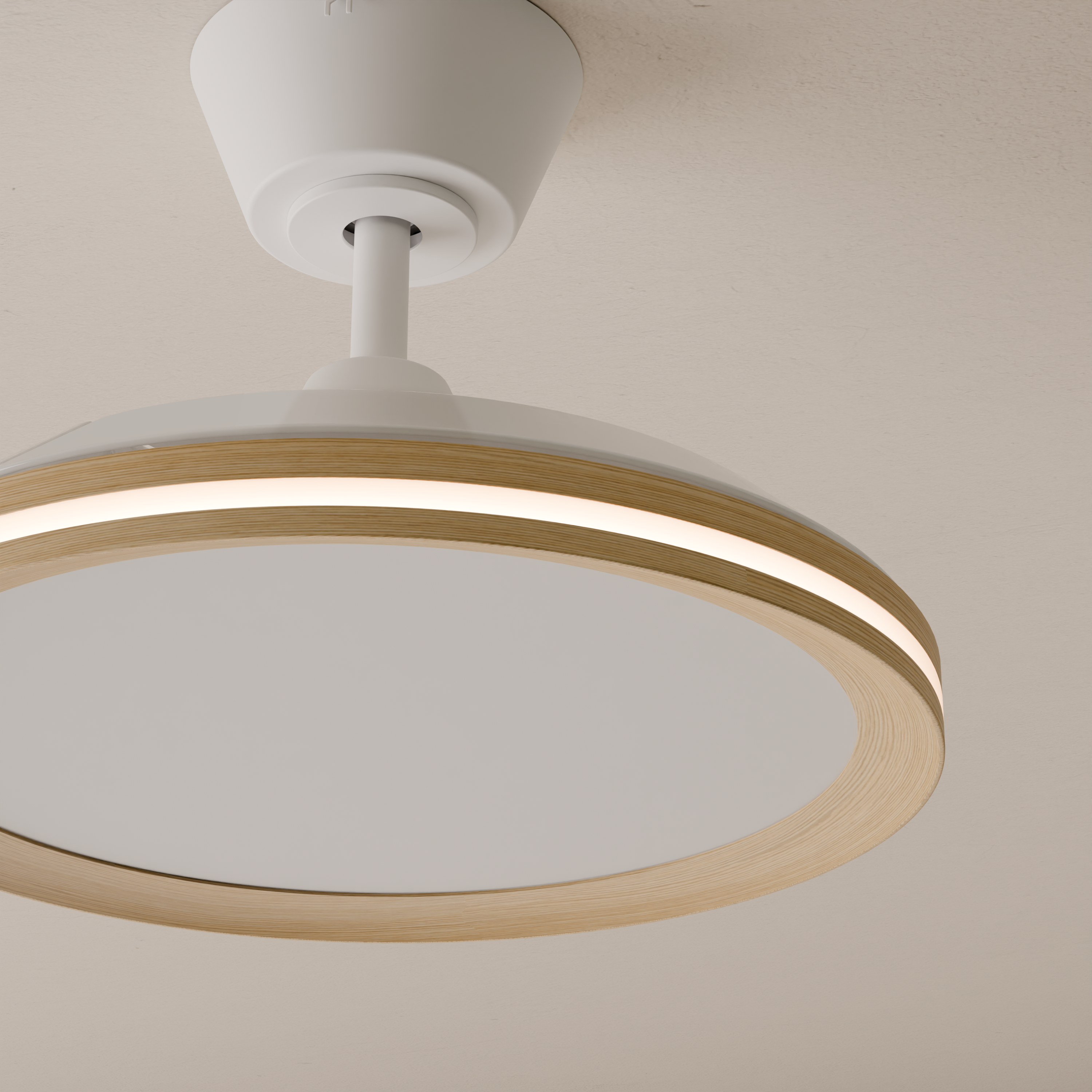 Ventilador de techo con luz silencioso DC 22W con mando ø89 cm Astro SULION blanco luz CCT 3 aspas retráctiles tipo lámpara| 6 velocidades| modo verano/invierno| recomendado para <13m² - 14