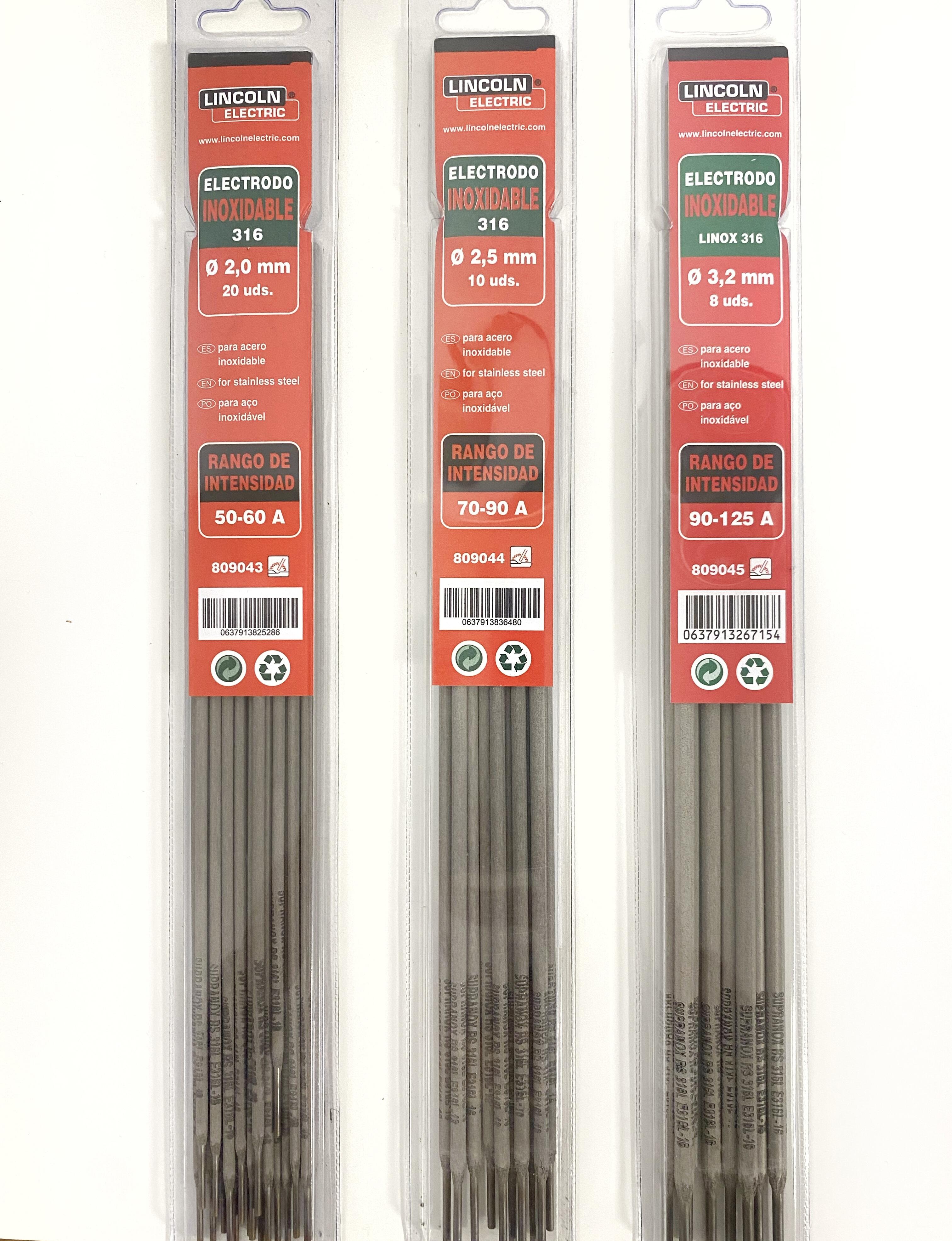 Electrodos De Acero Inoxidable Stanley 460726 - 10 Unidades, Diámetro 2.5mm, Longitud 300mm, Para Soldadura Por Arco