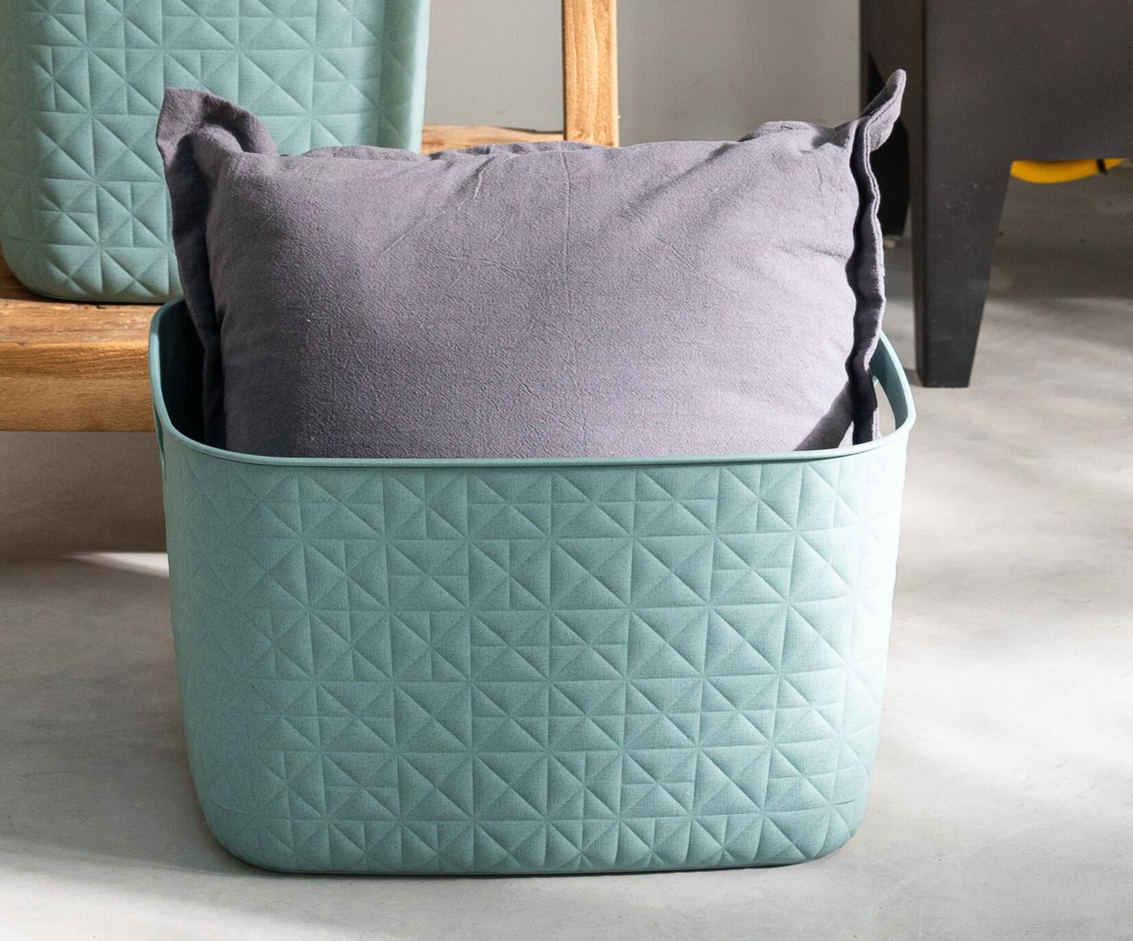 Cesta de polipropileno azul Softex 29.2x37.9x22.1cm - 2