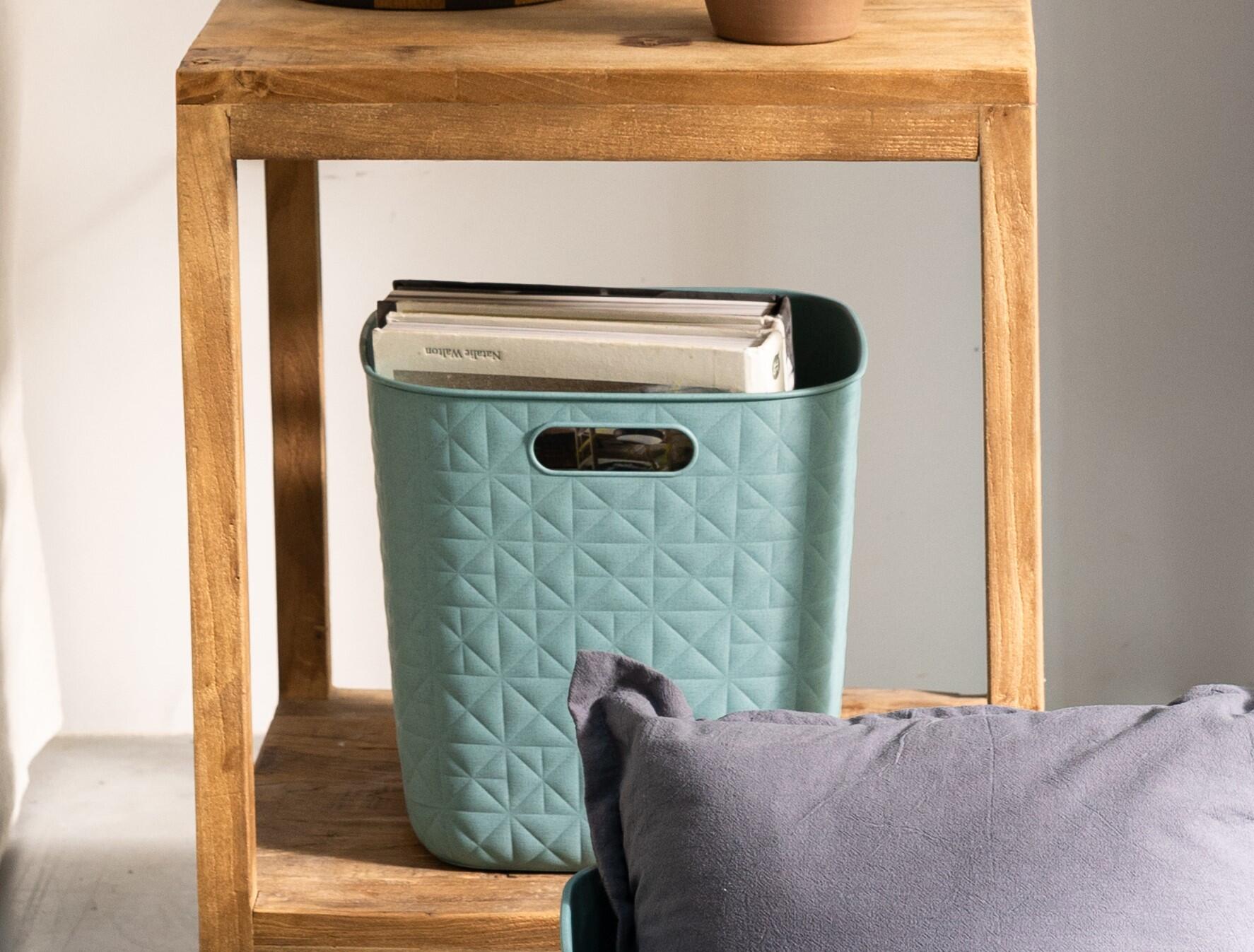 Cesta de polipropileno azul Softex 27.8x26.92x27.8cm - 2
