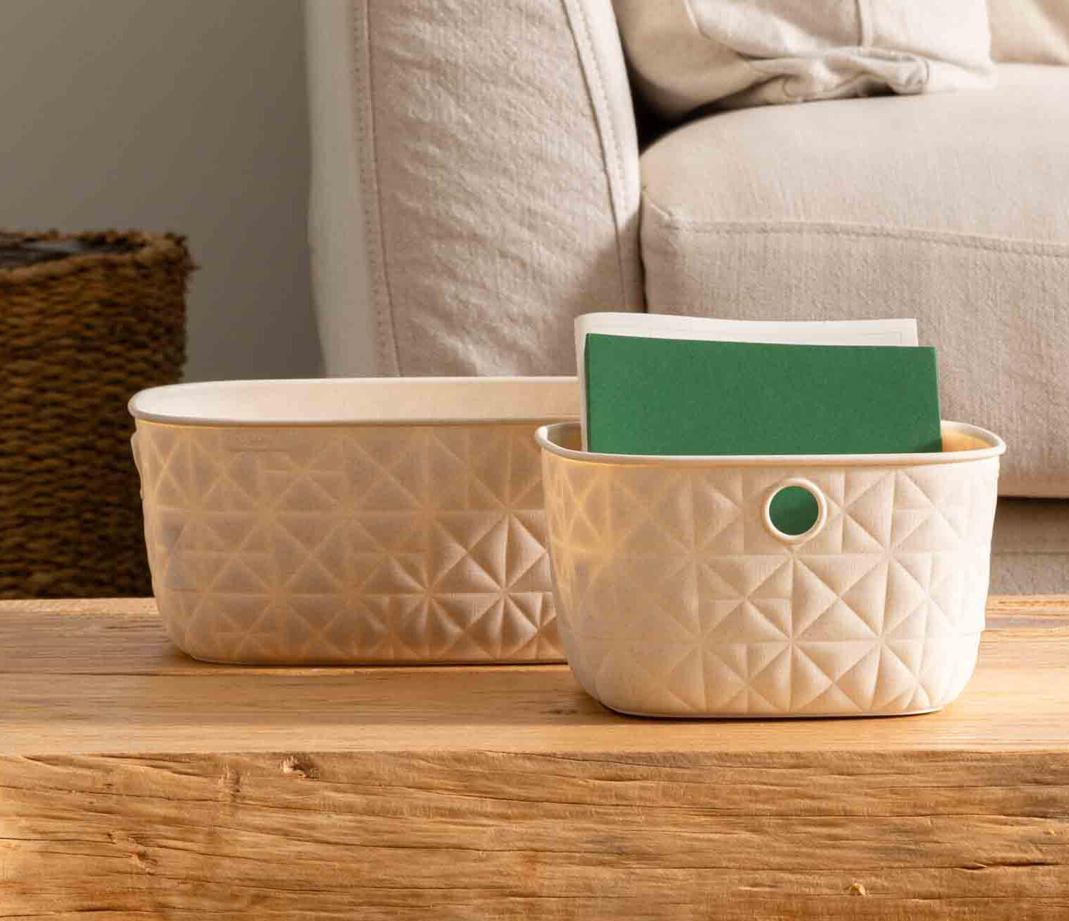 Panier CURVER Softex blanc L.28,2 x H.38 x P.14,2 cm - 4