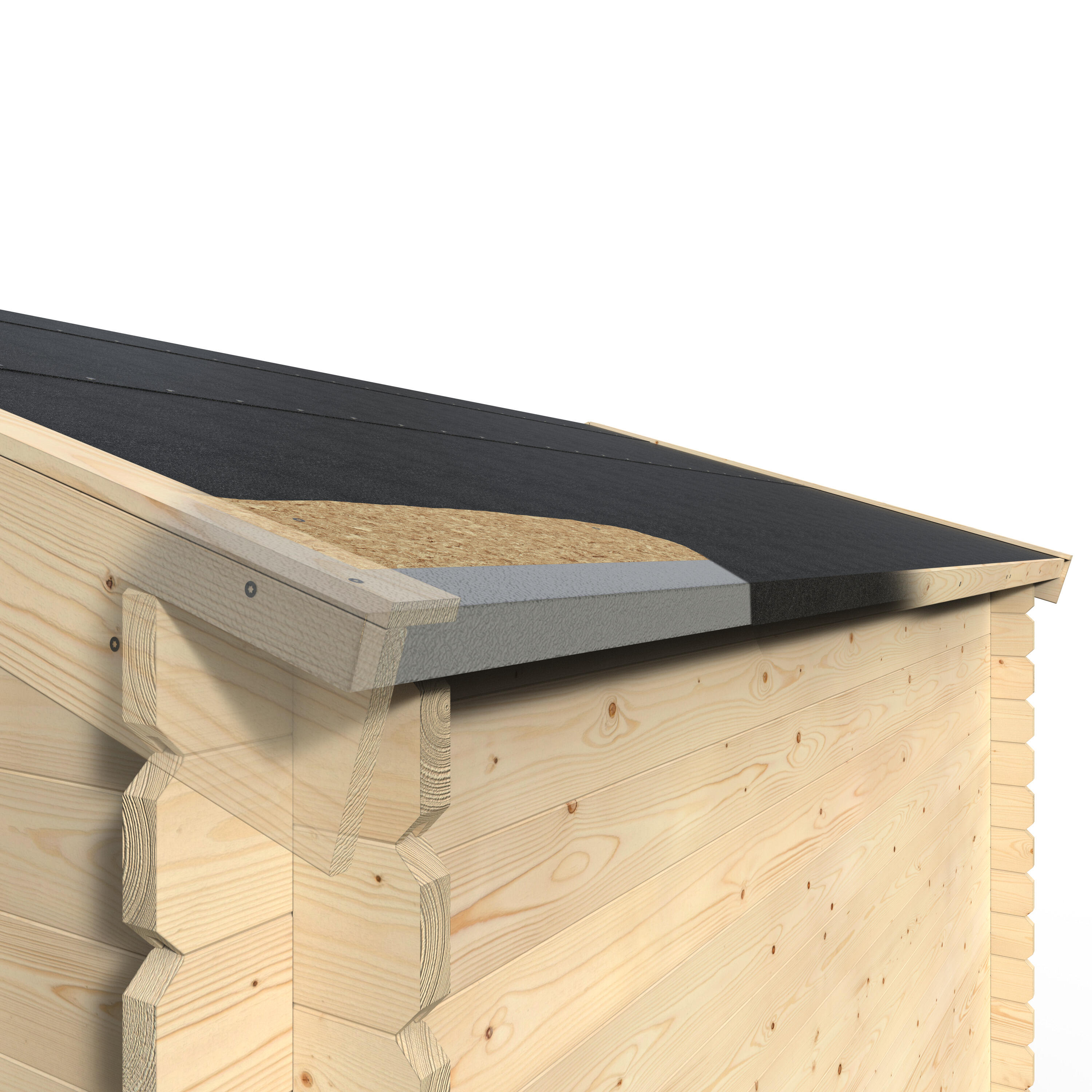 Abri de jardin bois 12,54 m², Ep.34 mm, Naterial Elbrouz - 7