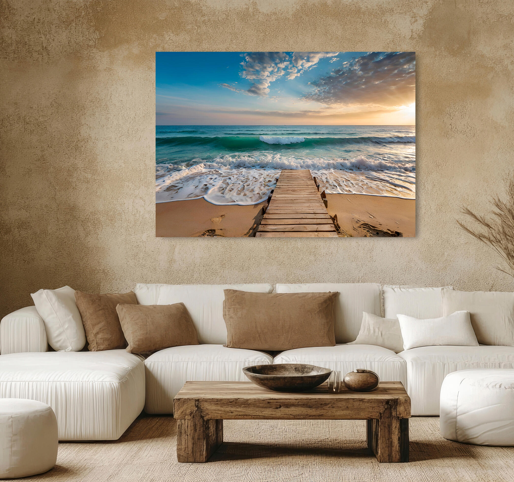 Cuadro impreso sin marco pasarela mar 100 x 140 cm