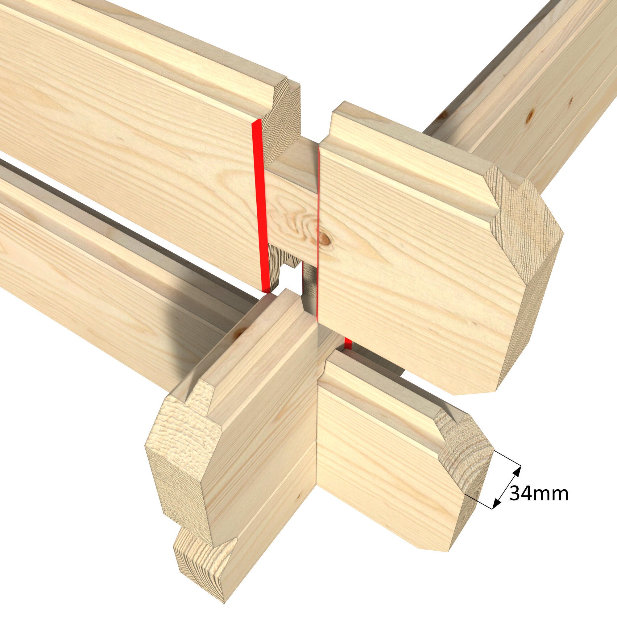 Abri de jardin bois, 16,68 m², Ep. 34 mm, Naterial Everest - 5