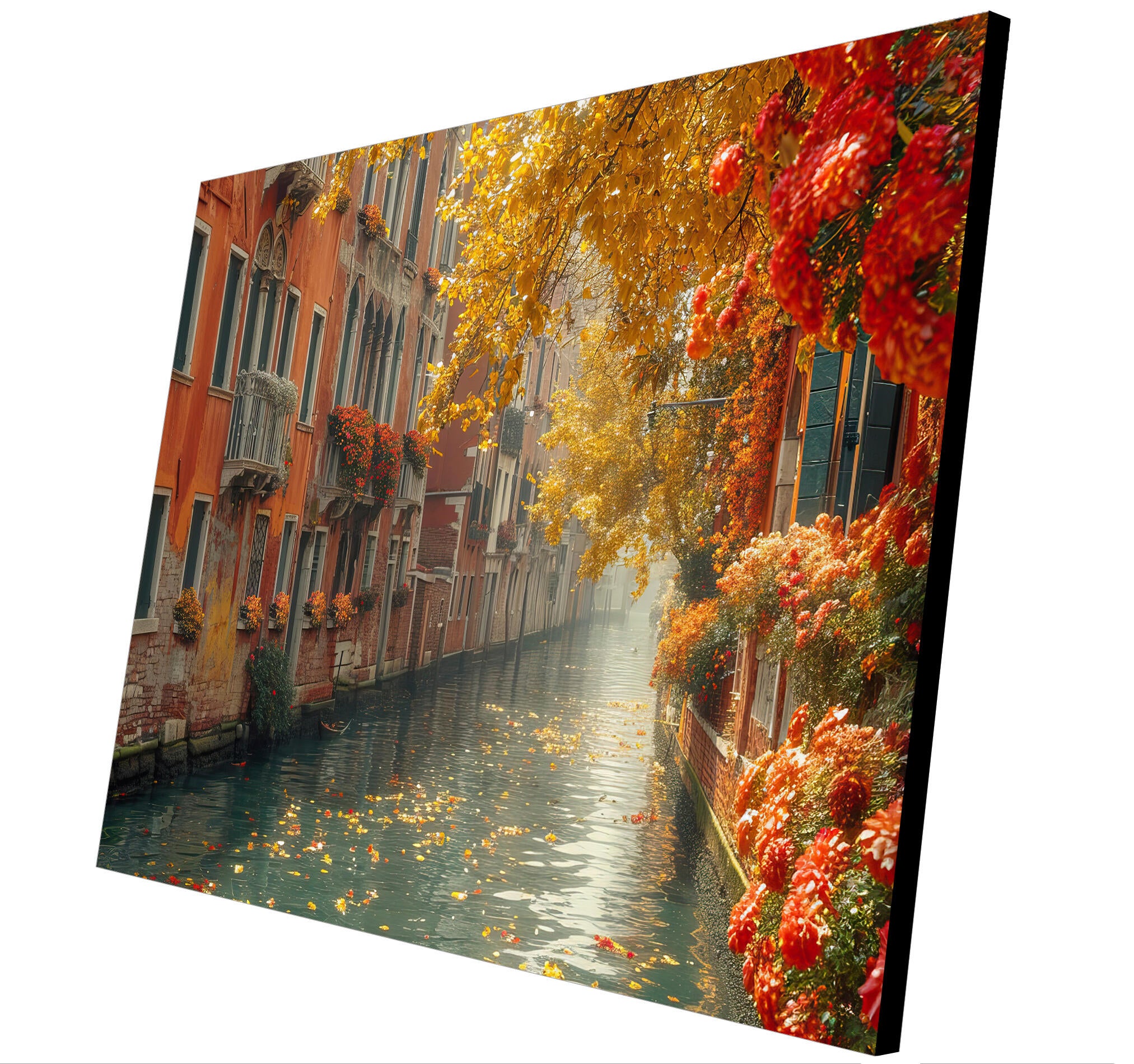 Objeto decorativo sin marco Arte rectangular de 140 x 100 cm. MDF Canal Atardecer pasteles cálidos - 4