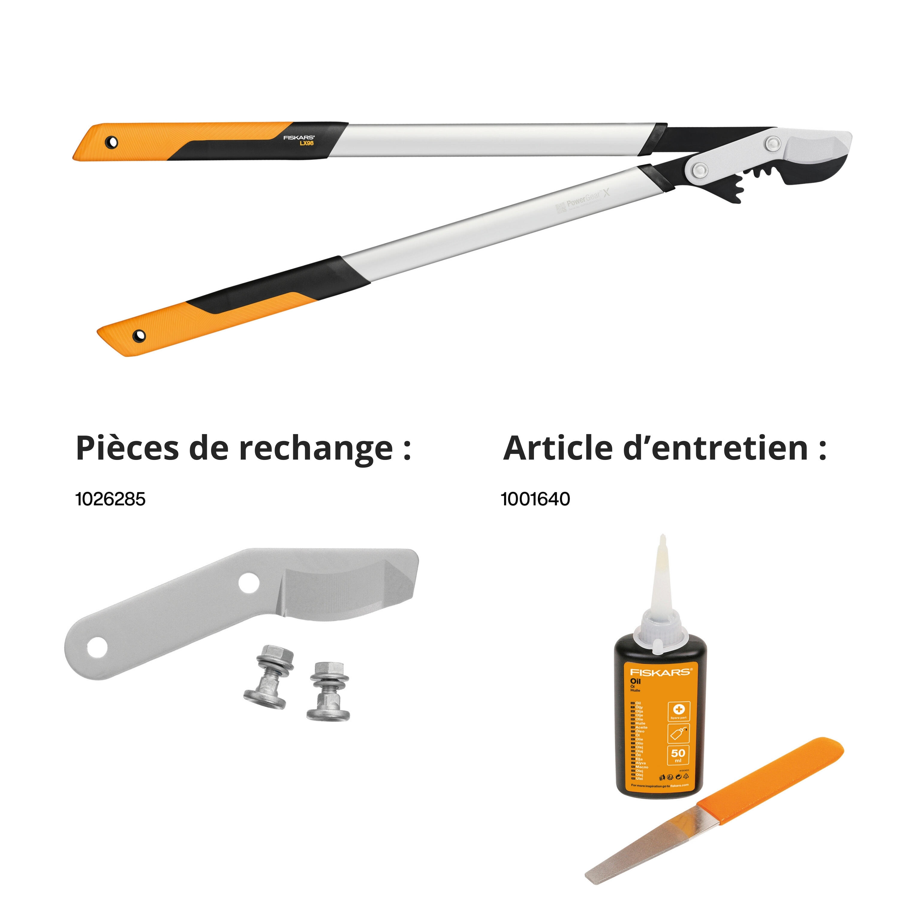 Coupe-Branches métal crémaillère lame franche FISKARS PowerGear™X LX98 Ø50mm - 8