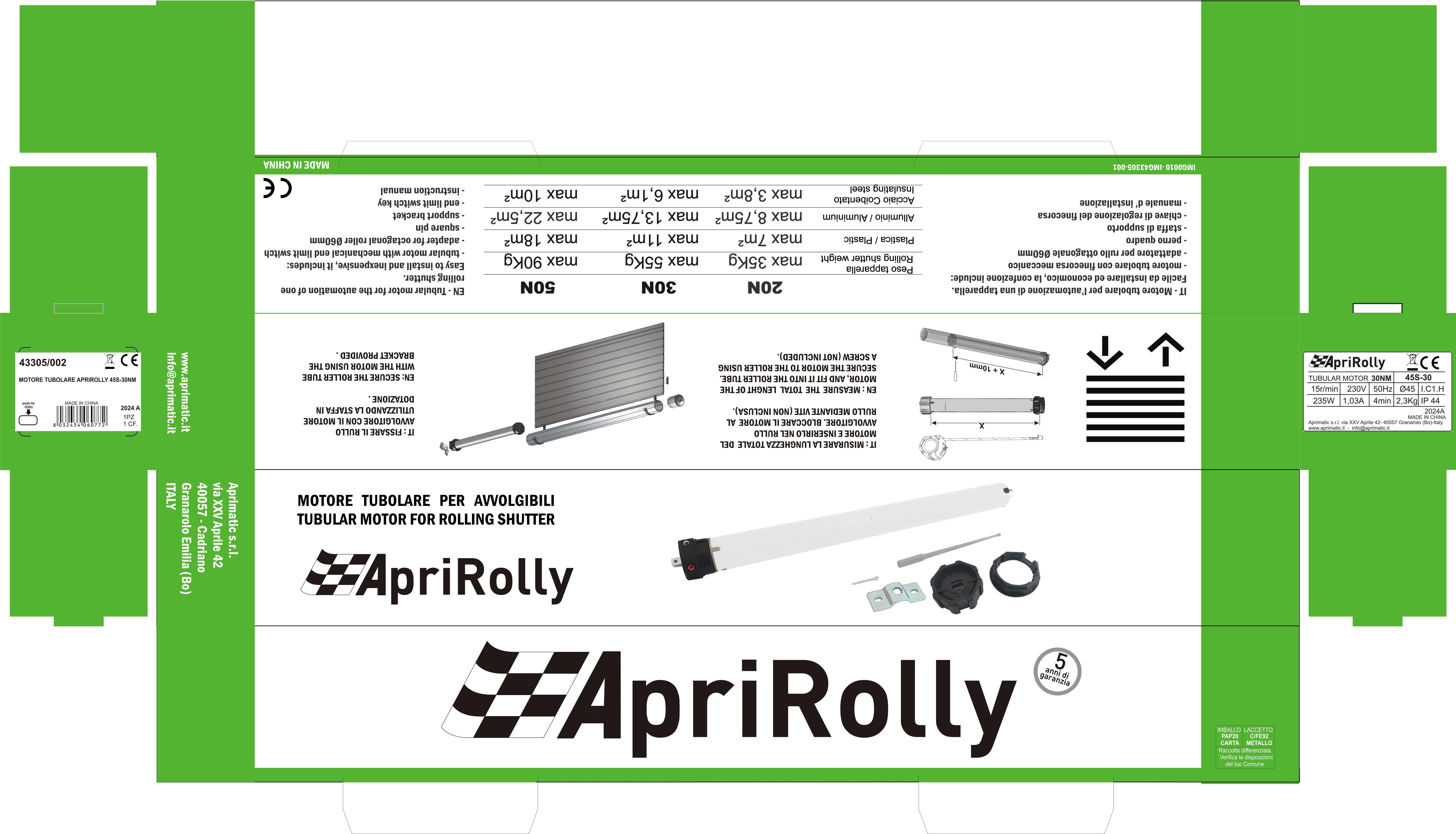 Motorizzazione tapparella avvolgibile URMET 30 nm - 5
