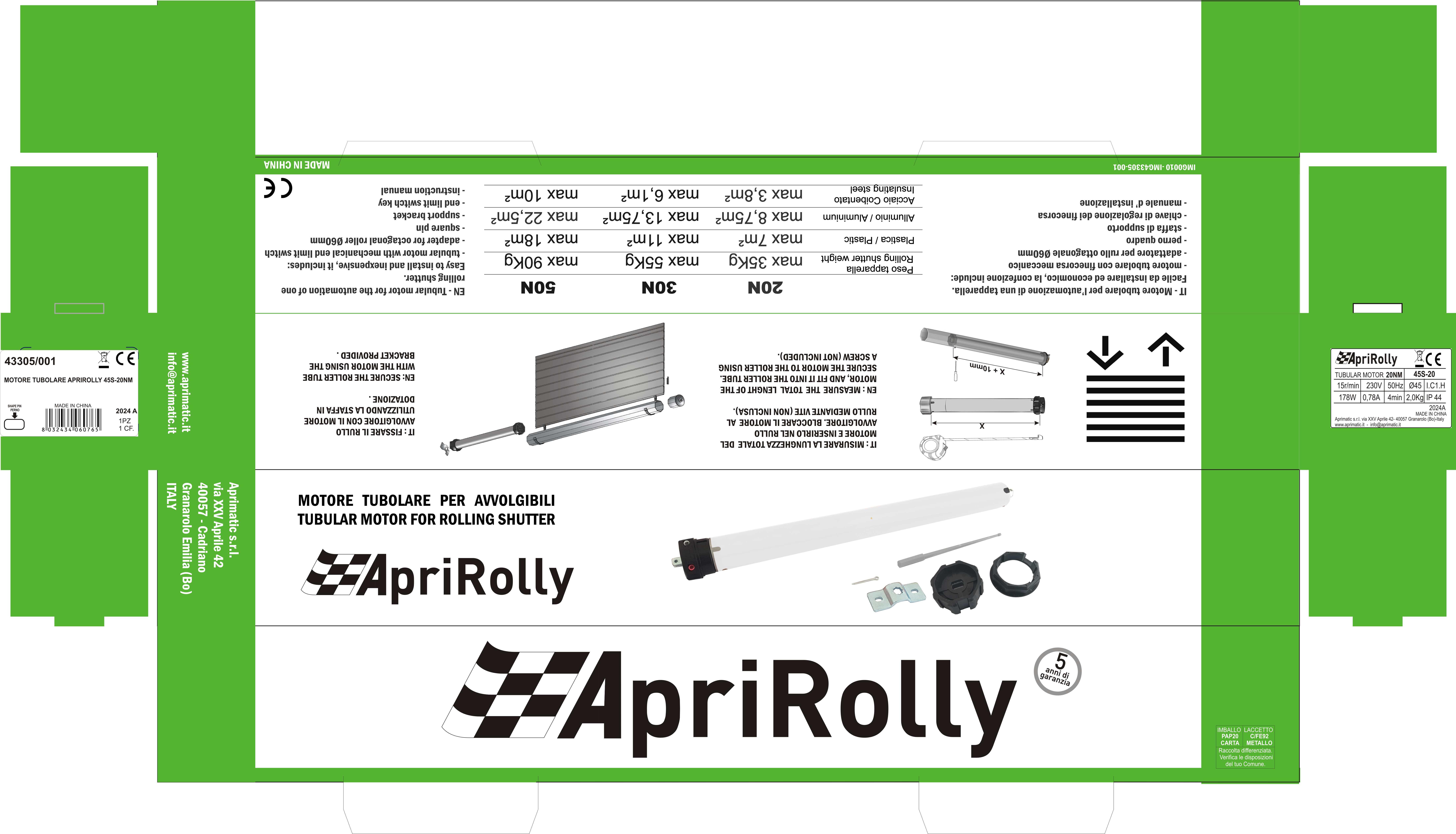 Motorizzazione tapparella avvolgibile URMET 20 nm - 4