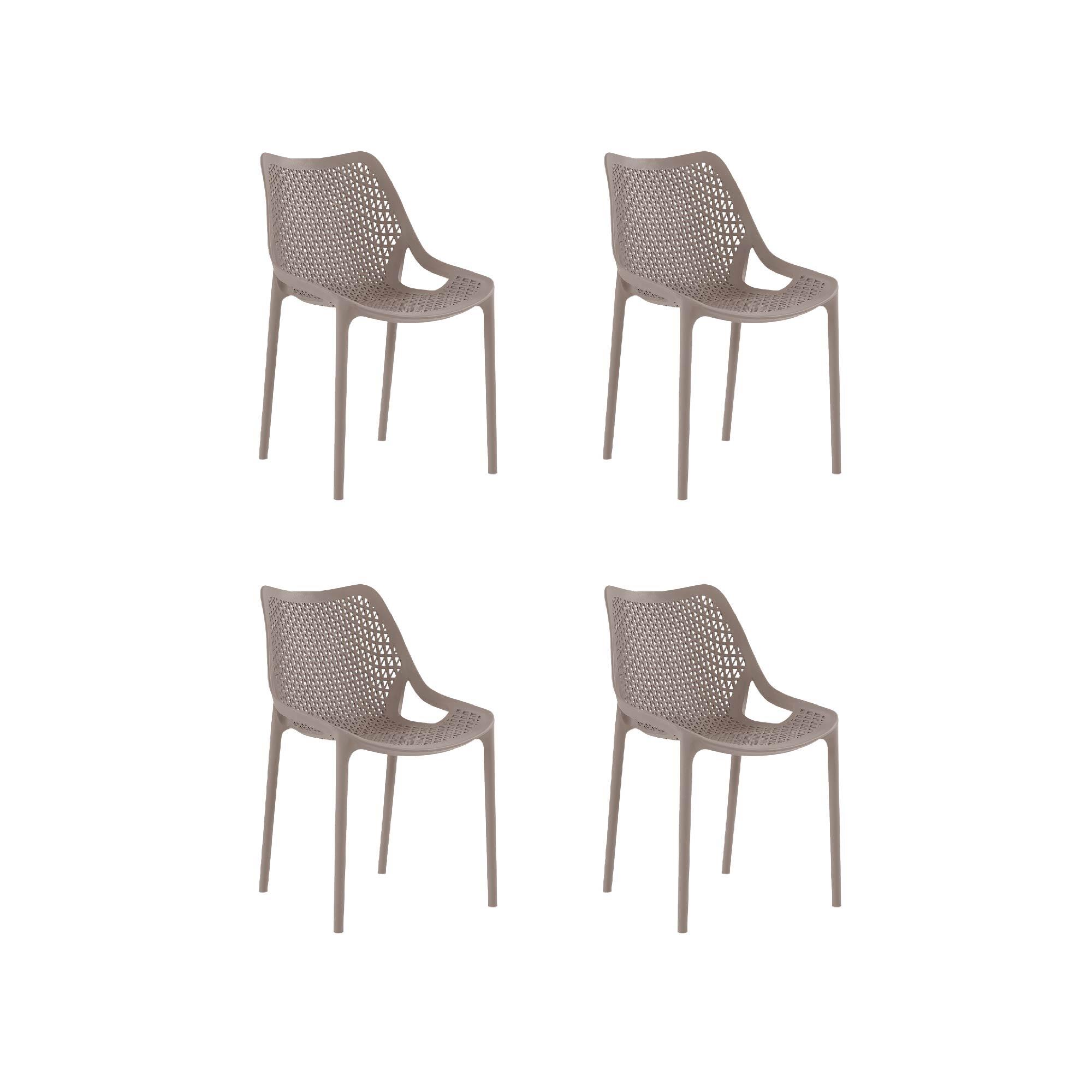 Silla de jardín sin cojín de resina oxy beige
