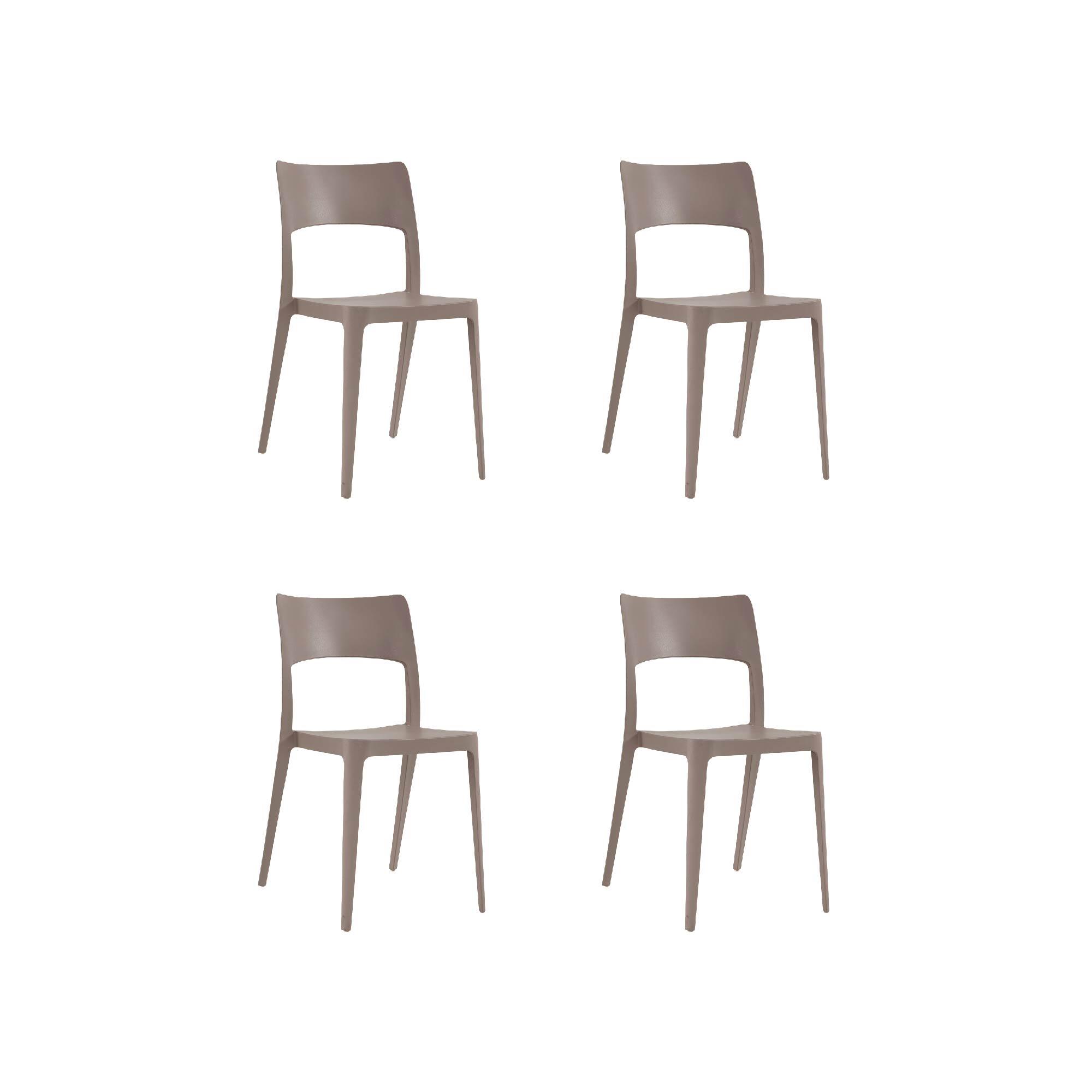 Silla de jardín sin cojín de resina vanity beige