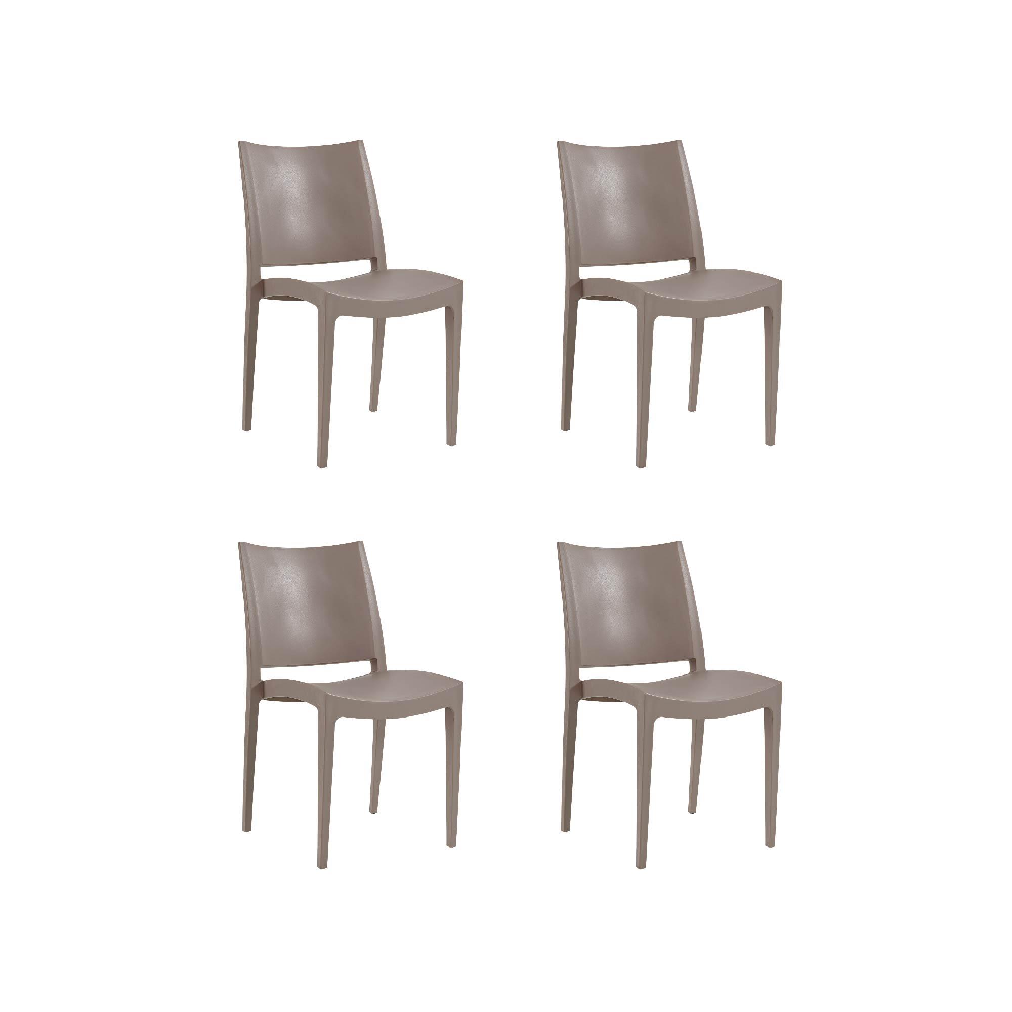 Silla de jardín sin cojín de resina libby beige