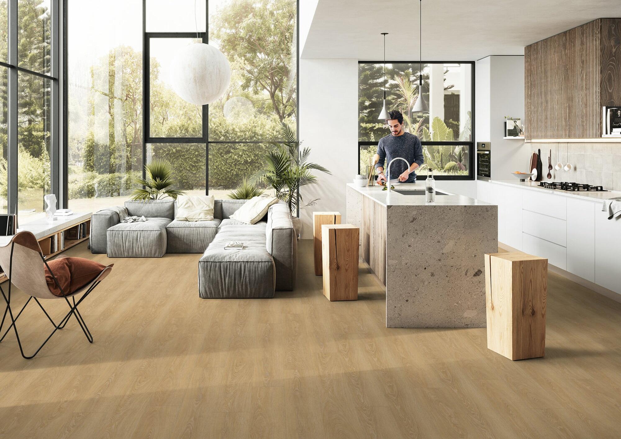 Pavimento vinílico de SPC click flutuante Gerflor SENSO MEADOW RIGID ACOUSTIC superior 5,7 mm com base - 15