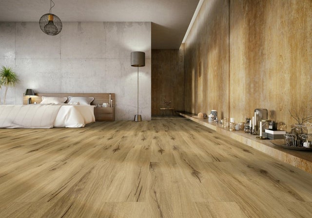 Pavimento vinílico lâmina de SPC click flutuante SENSO BAMBI RIGID ACOUSTIC superior Gerflor 5,7 mm com base