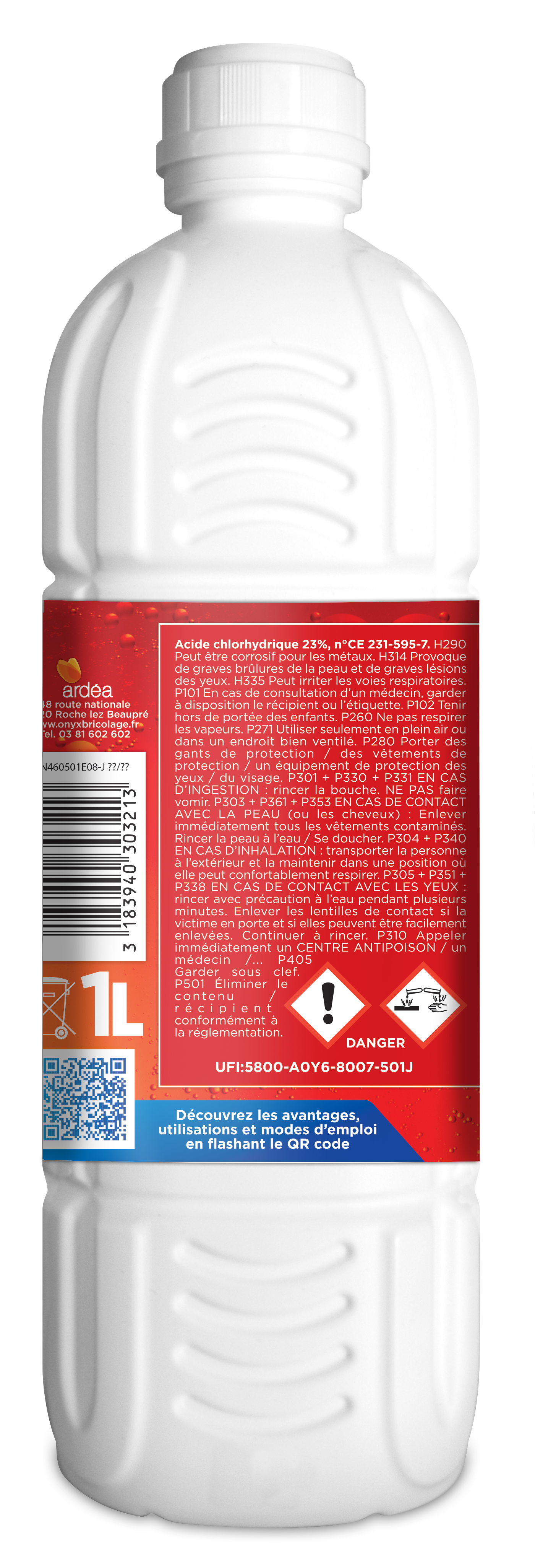 Acide chlorhydrique 1 L - ONYX - 2
