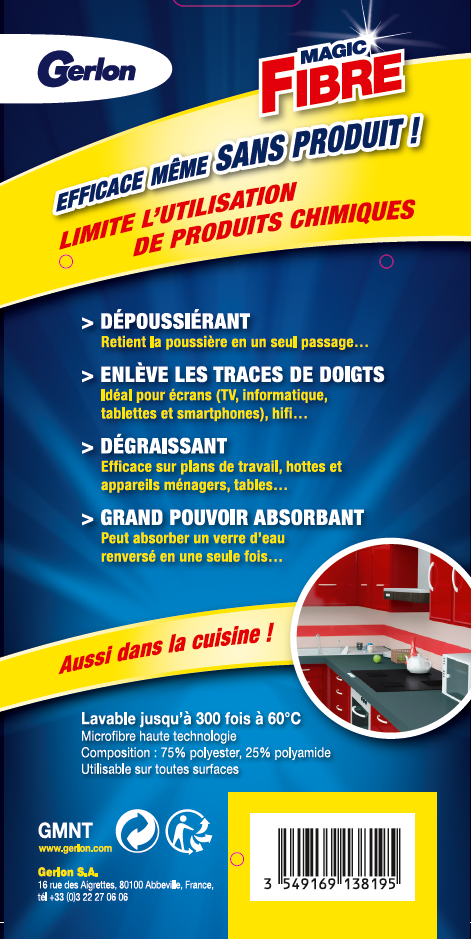 Gant dépoussiérage polyester GERLON - 7