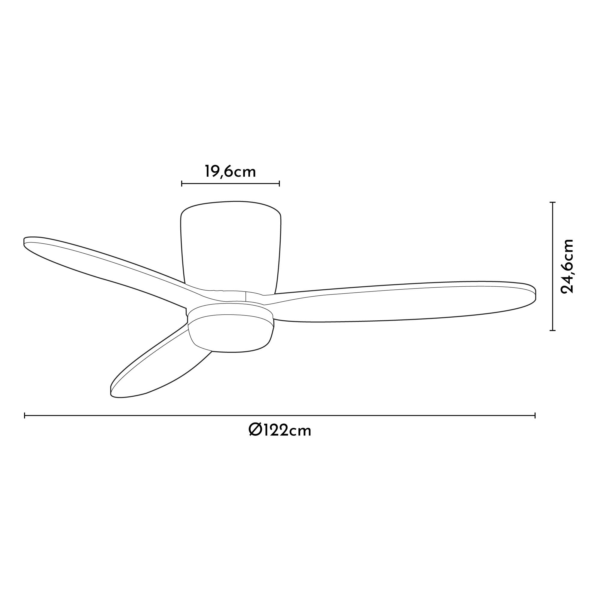 Ventilador de techo con luz silencioso DC Arte Confort Phoebe M Blanco Fsc blanco 122 cm - 8