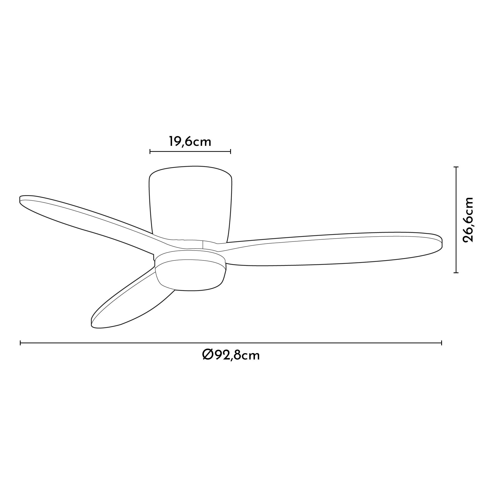 Ventilador de techo con luz silencioso DC Arte Confort Phoebe S Blanco Fsc blanco 92.8 cm - 8