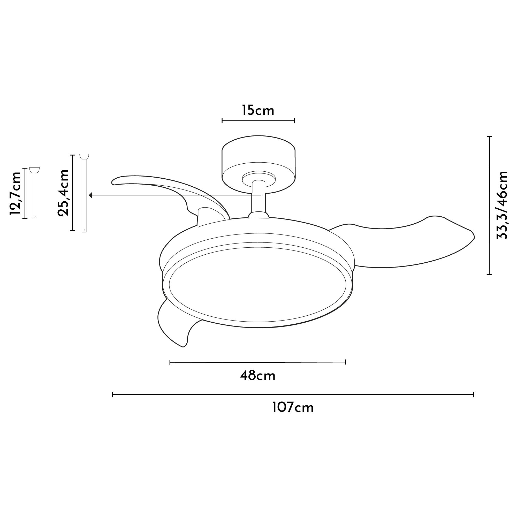 Ventilador de techo con luz silencioso DC 22W con mando ø91 cm Whira S ARTE CONFORT blanco luz CCT 3 aspas| 6 velocidades| modo verano/invierno| temporizador| brisa| recomendado para <13m² - 8
