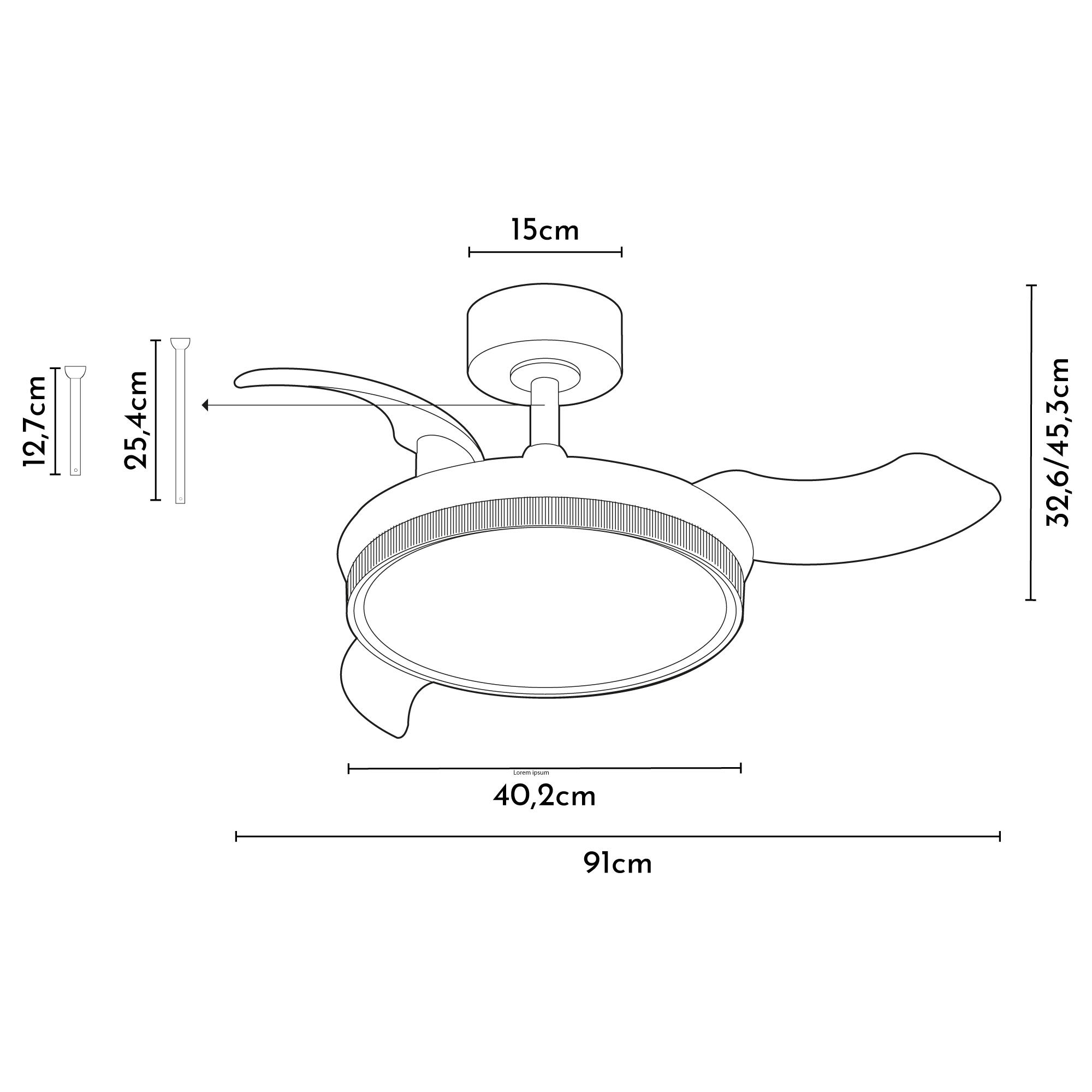 Ventilador de techo con luz silencioso DC Arte Confort Melos S blanco 91 cm - 8