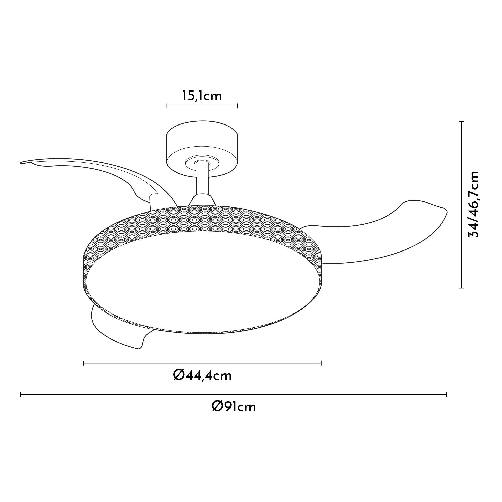 Ventilador de techo con luz silencioso DC 20W con mando ø91 cm Hera ARTE CONFORT blanco luz CCT 4 aspas| 6 velocidades| modo verano/invierno| brisa| temporizador| recomendado para <13m² - 8