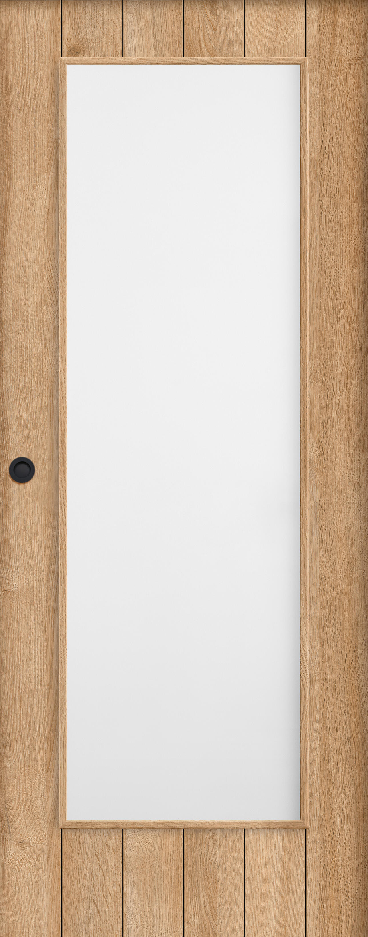 Puerta de interior corredera cristal chicago roble line plus uñero 92.5 cm