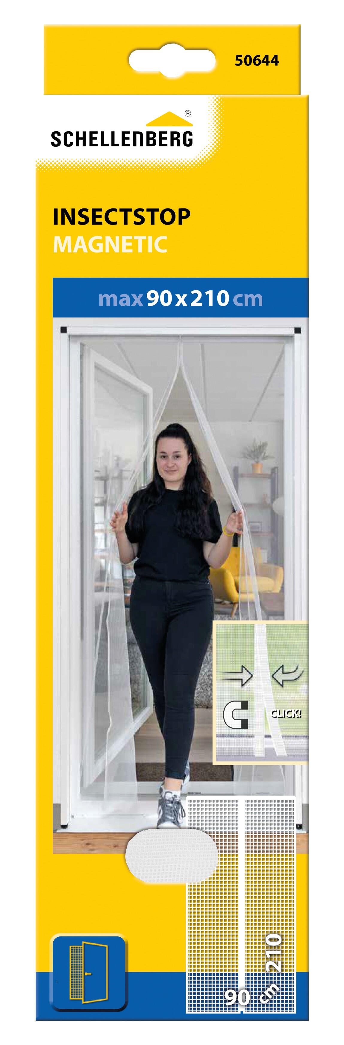 Mosquiteira para porta magnética 90x210cm branco - 5