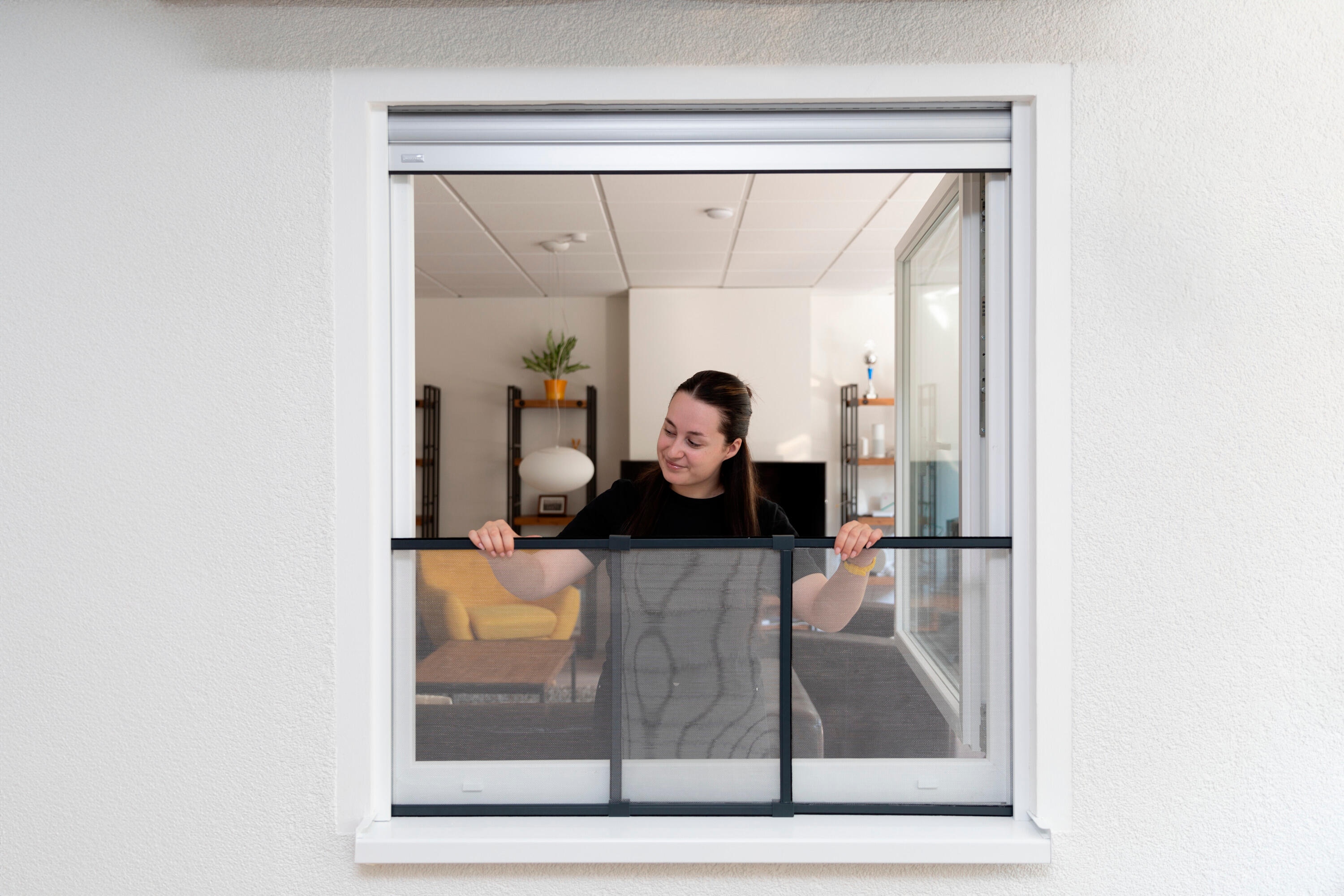 Mosquiteira para janela deslizante, malha ALUMÍNIO 50x75-142cm antracite - 2