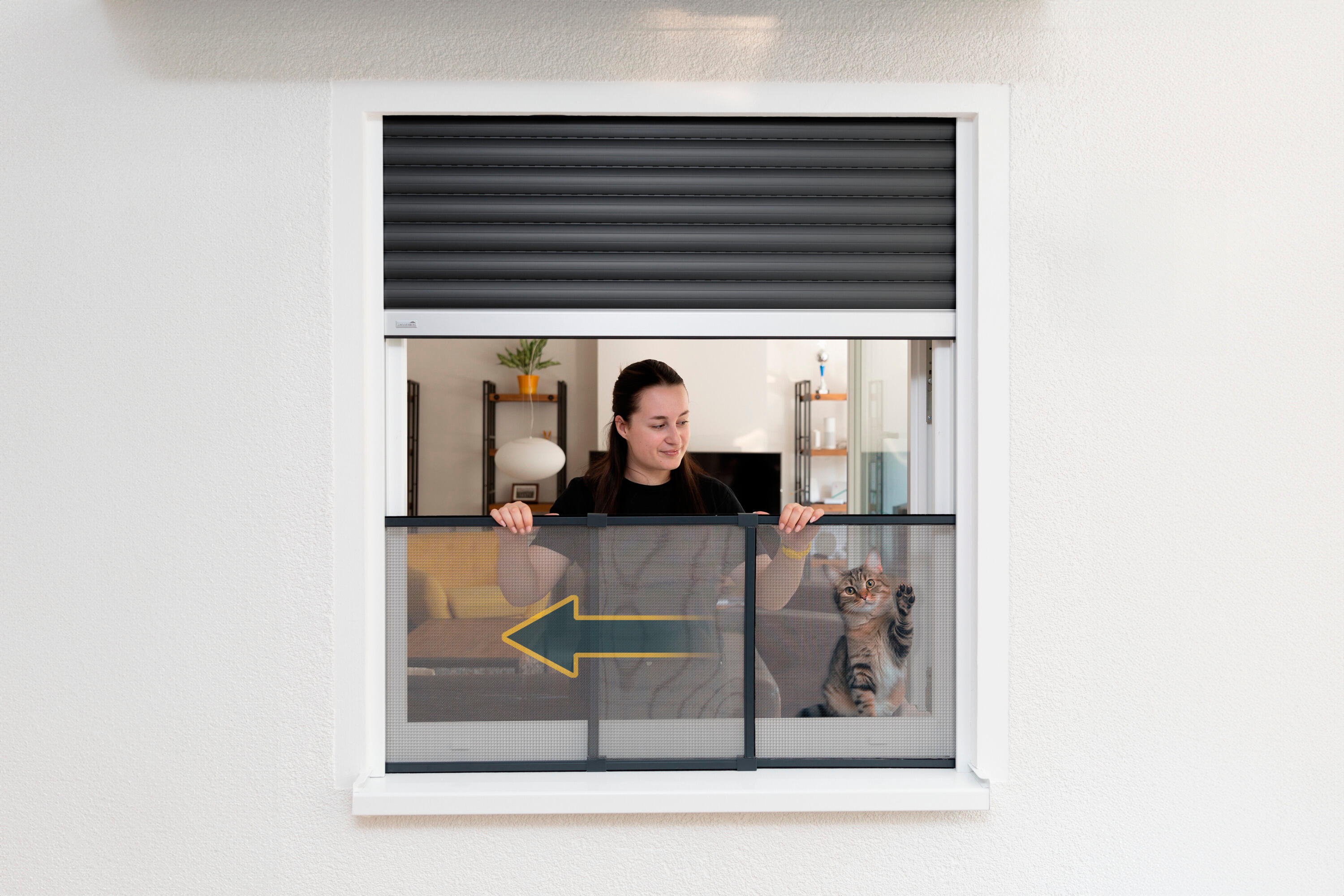 Mosquiteira para janela deslizante, malha ALUMÍNIO 50x75-142cm antracite - 8