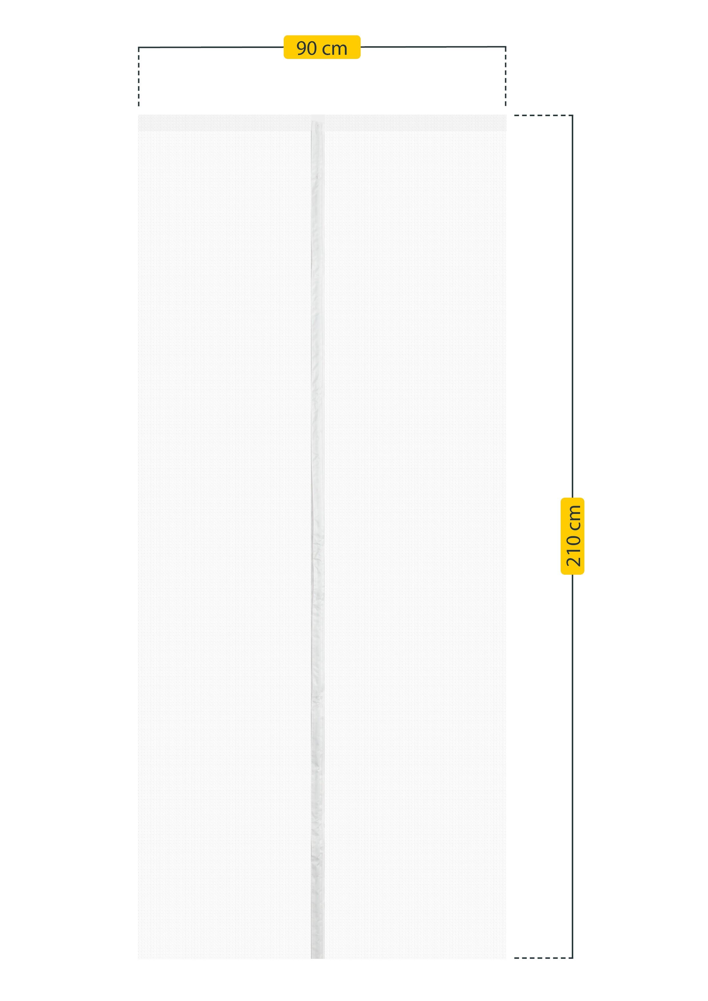 Mosquiteira para porta magnética 90x210cm branco - 4