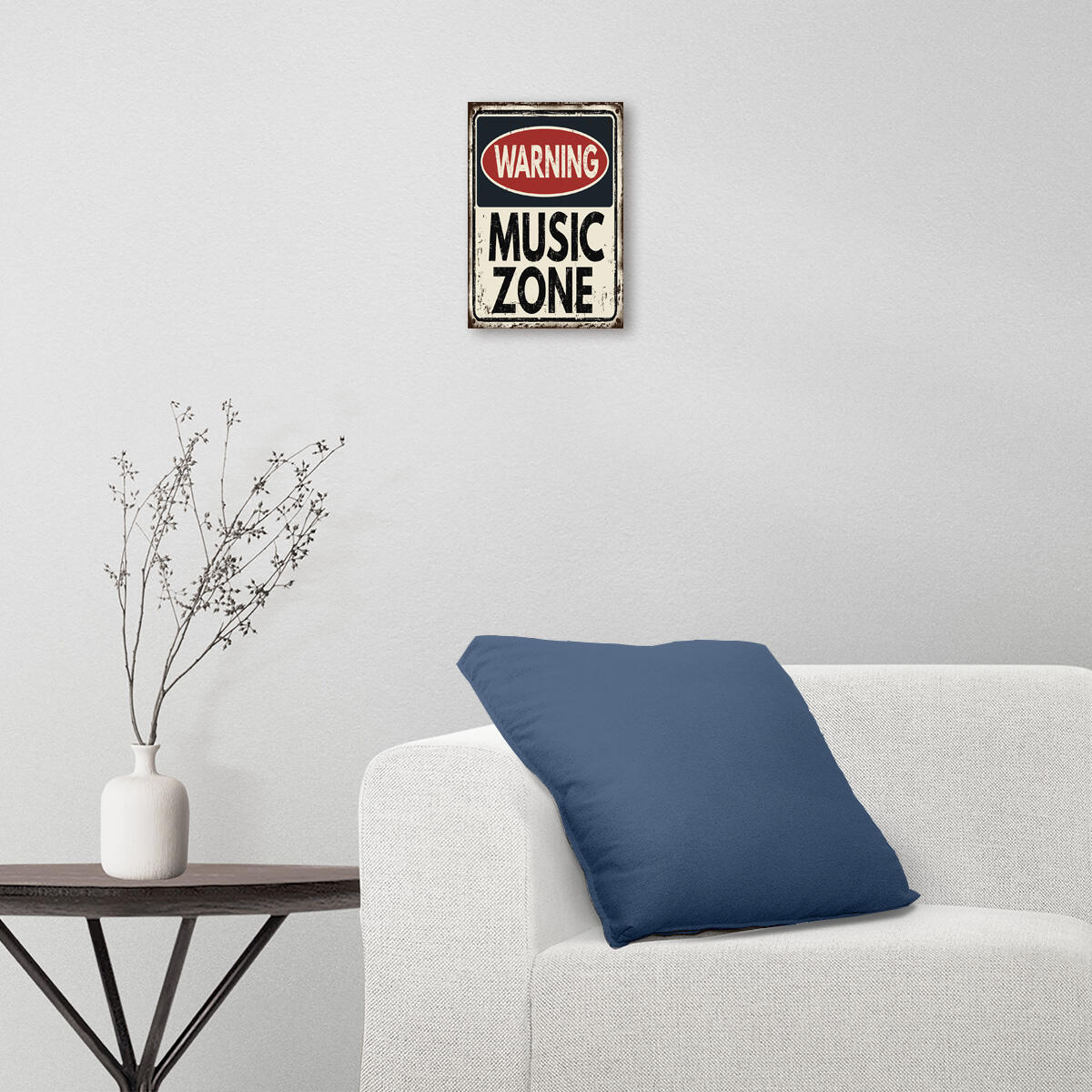 Quadro su tela Warning music, multicolore 24 x 35 cm - 2