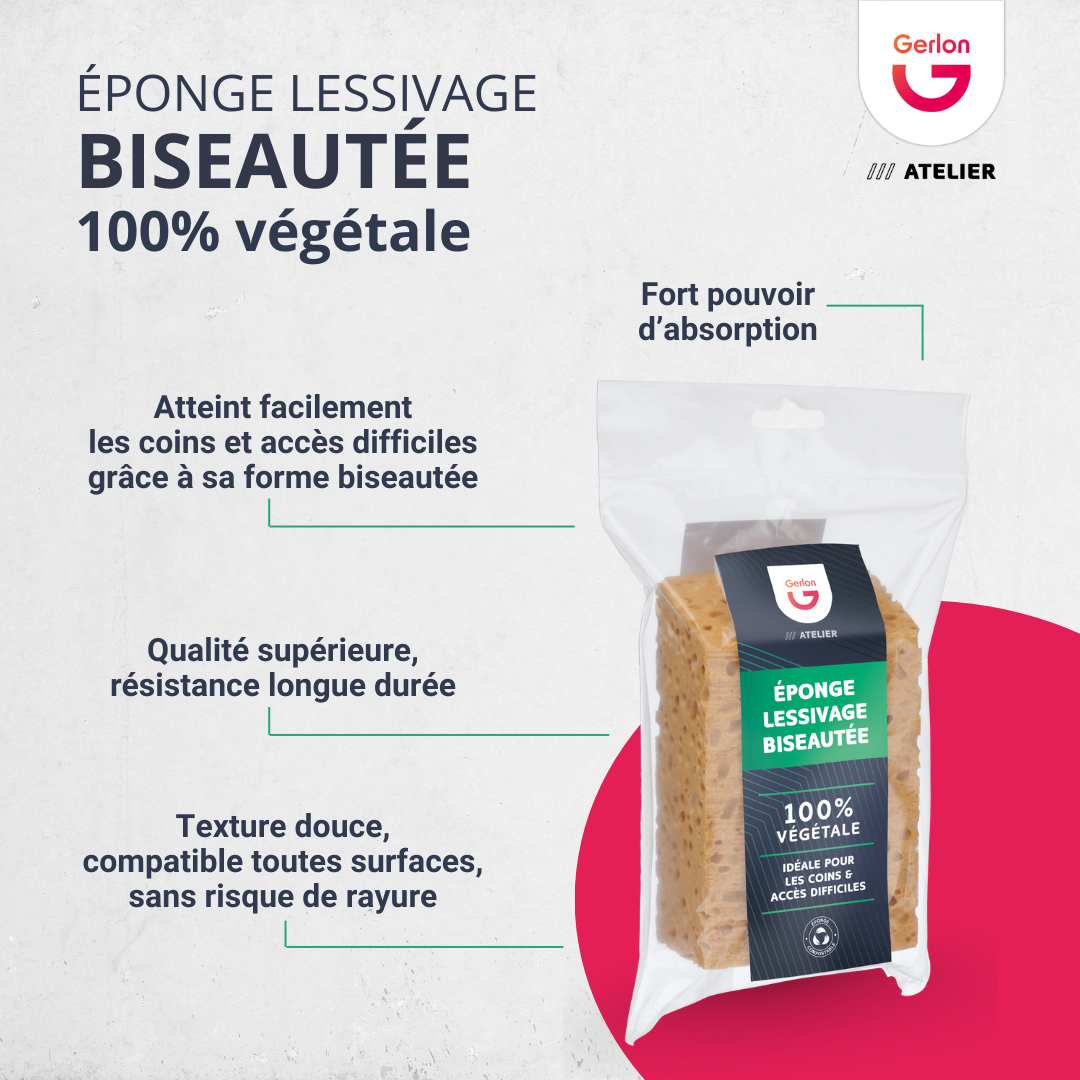 Eponge naturelle Gros travaux biseautée universel, GERLON - 8