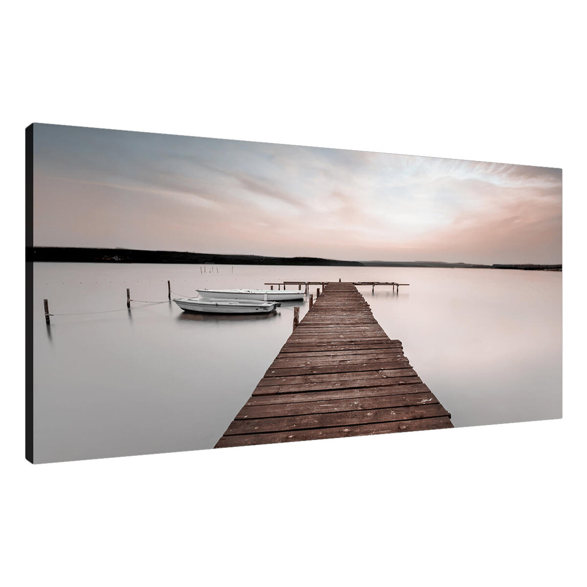 Quadro su tela Lake view, multicolore 143 x 65 cm - 2