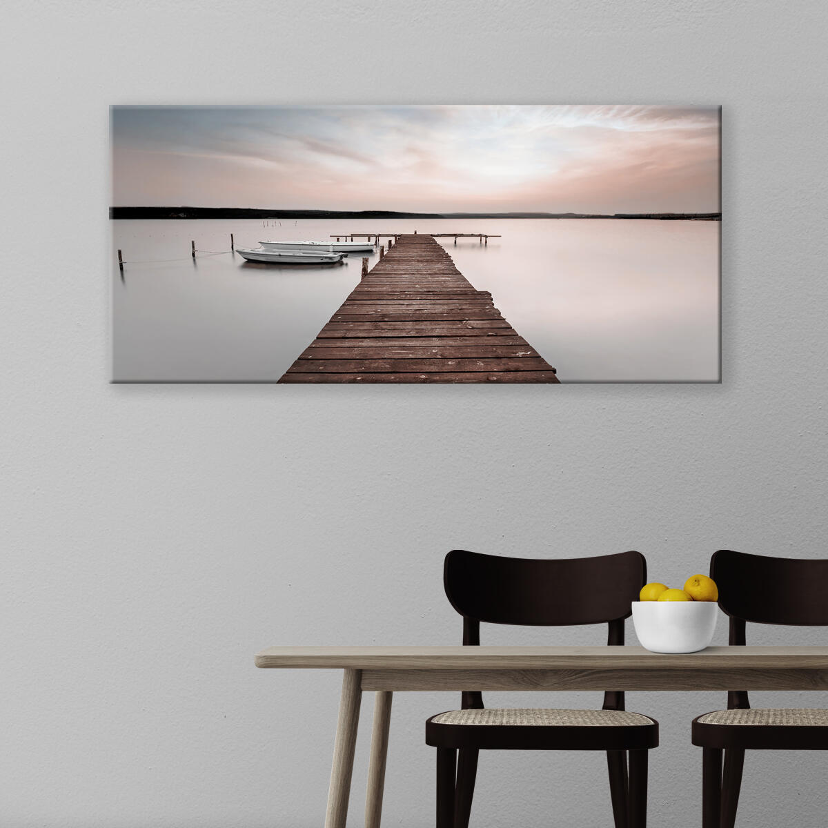 Quadro su tela Lake view, multicolore 143 x 65 cm - 3