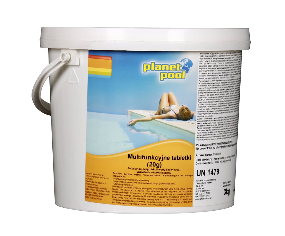 Tabletki chlorowe 150szt. 20g 3kg Chemochlor Planet Pool