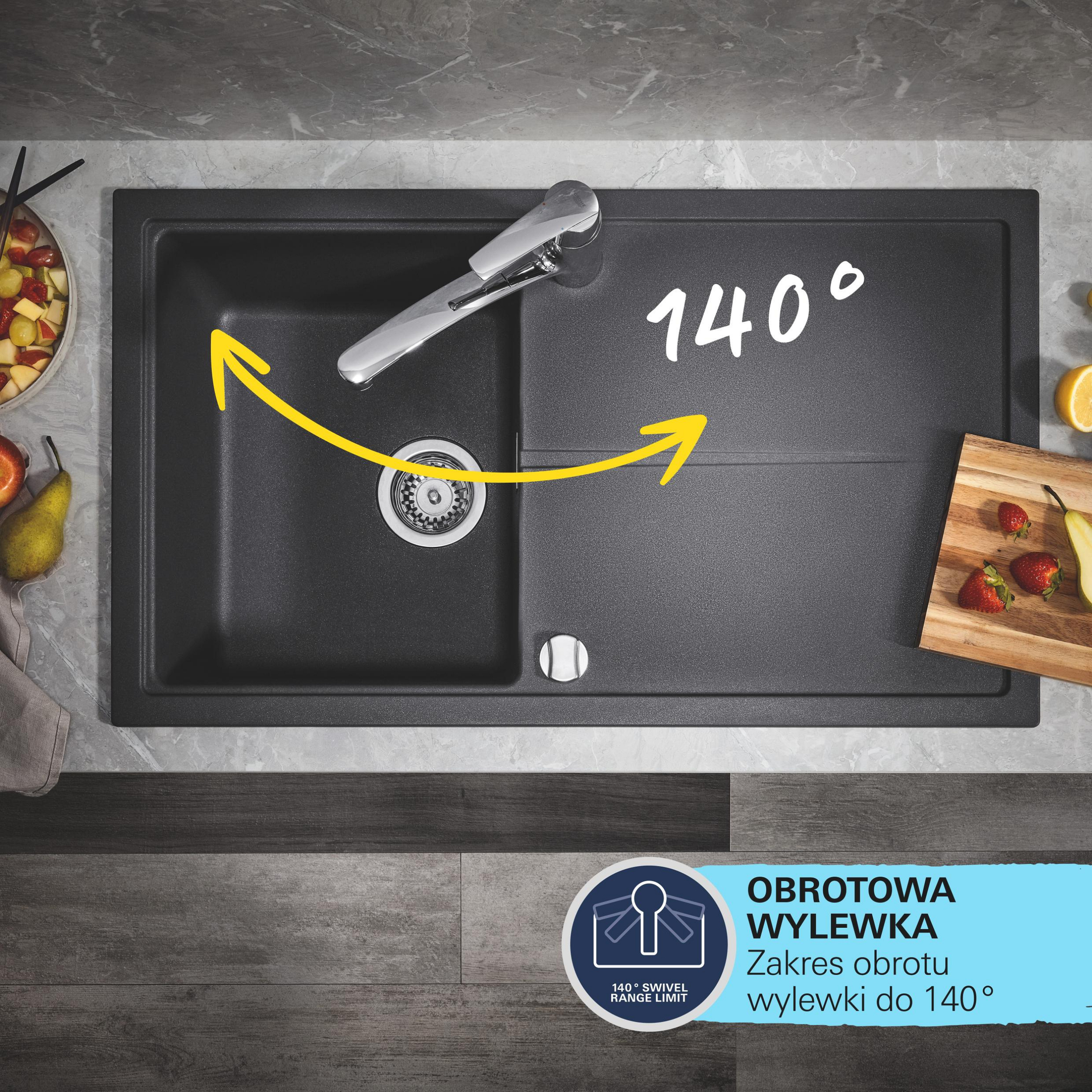 Bateria kuchenna Start Clova Chrom wylewka K Grohe - 9