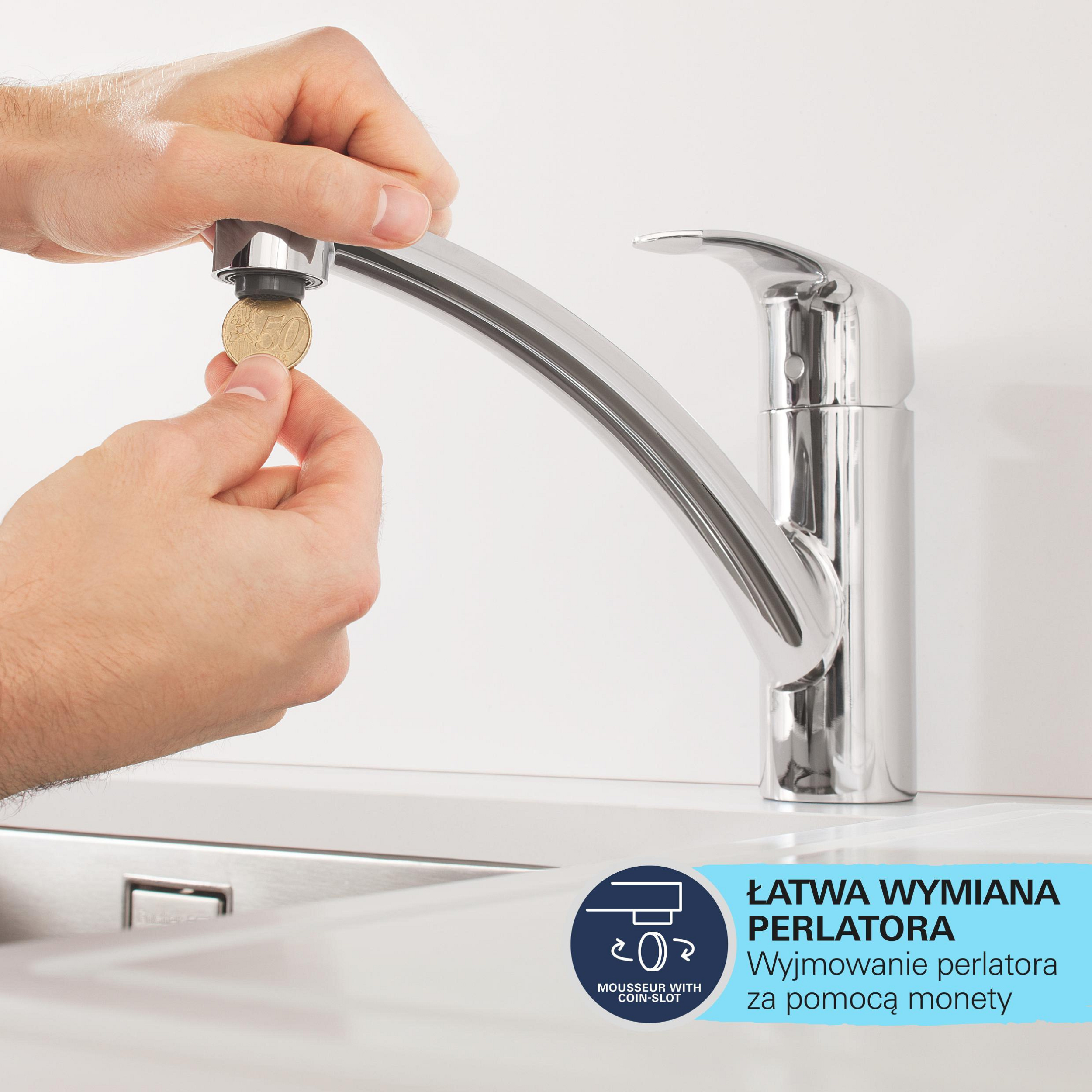 Bateria kuchenna Start Clova Chrom wylewka K Grohe - 6