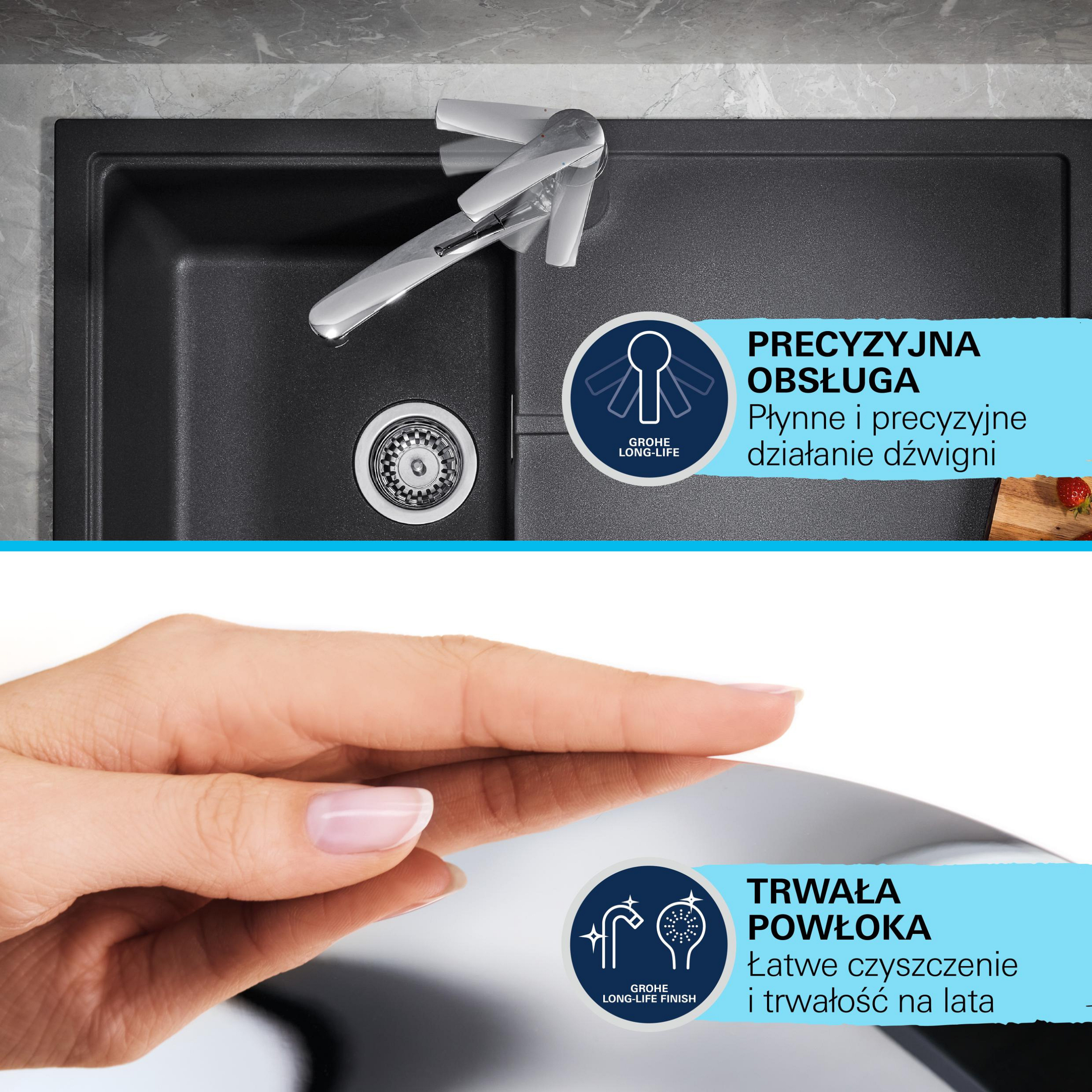 Bateria kuchenna Start Clova Chrom wylewka K Grohe - 5