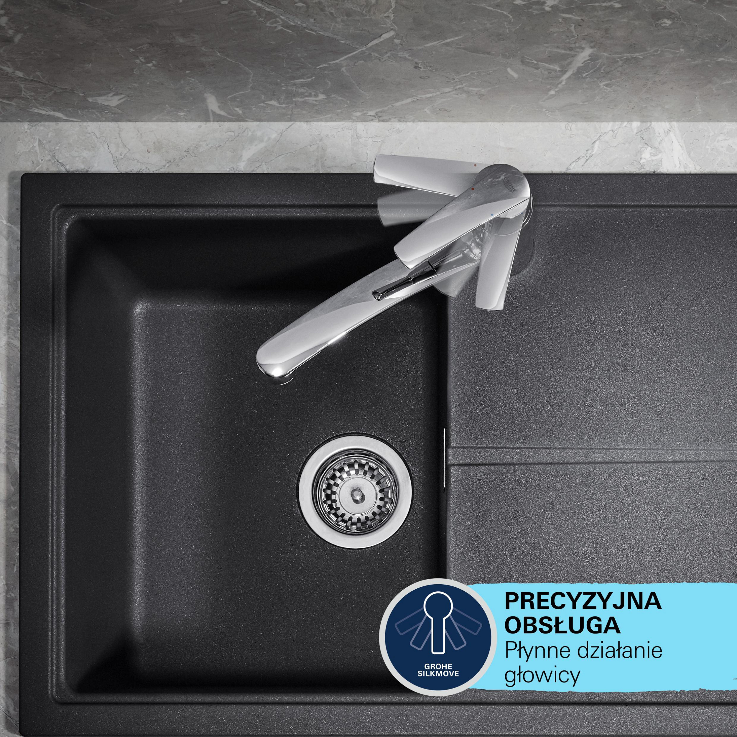 Bateria kuchenna z wyciąganą wylewką QuickFix Start 2021 Grohe - 12